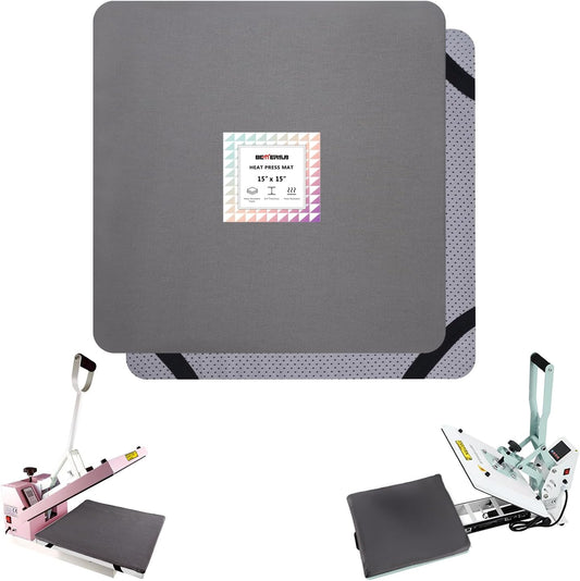 BetterSub Heat Press Mat, 15'' x 15'' Thick Heat-Resistant Foam for Protective Heat Transfer