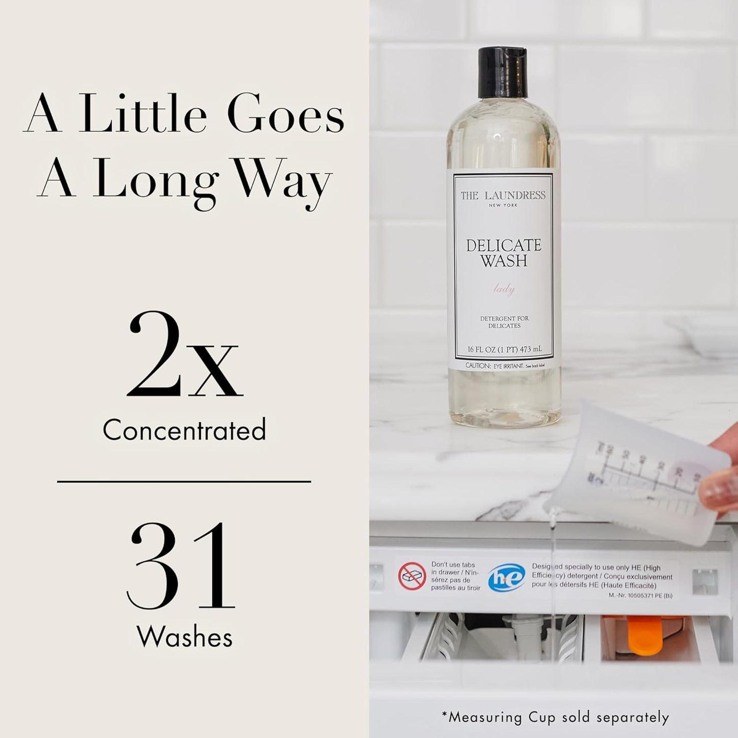 The Laundress Delicate Wash, Double Concentrated, Lady Scent, Detergent Delicate, Lingerie & Silk Detergent, Lingerie Wash, 16 Fl Oz
