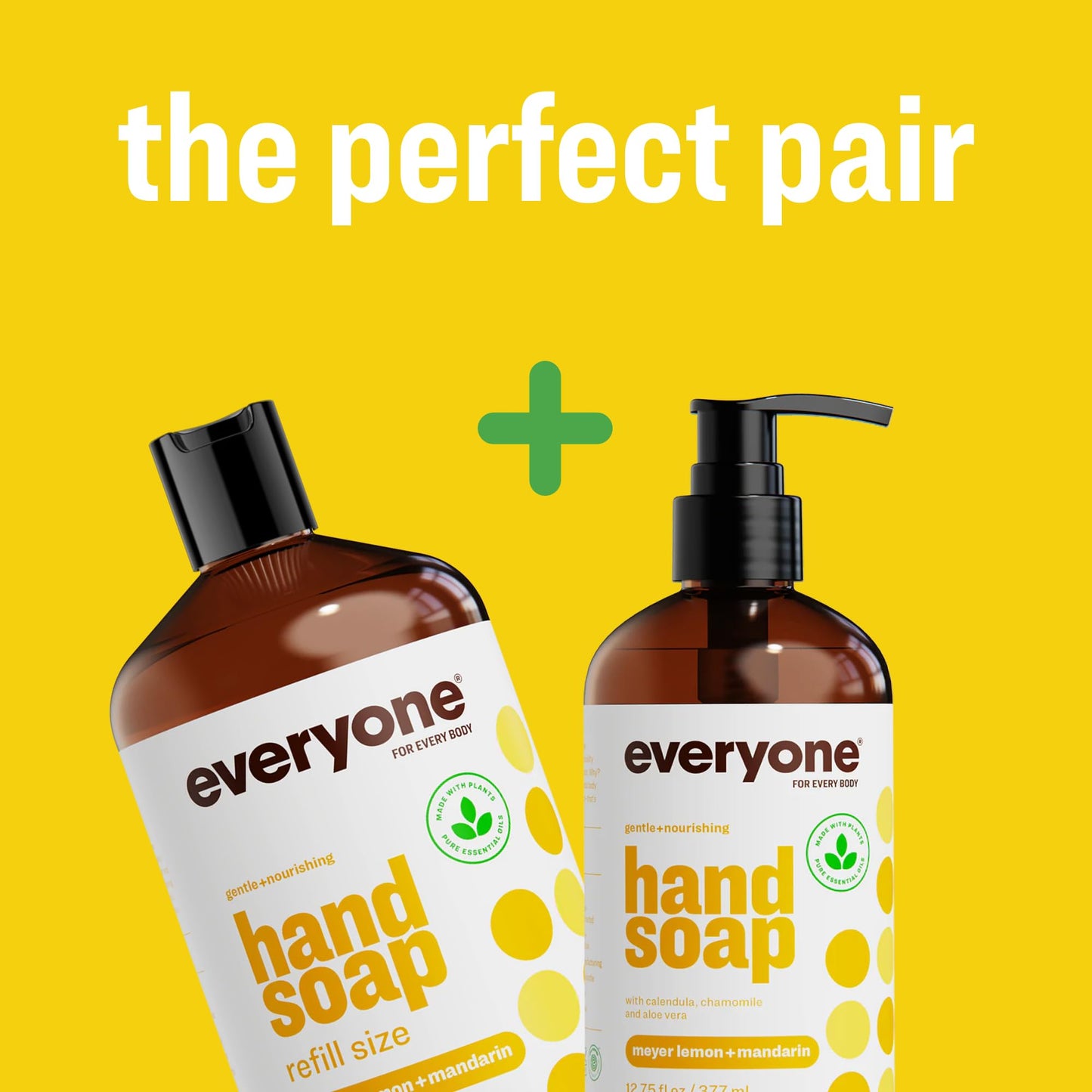 Everyone Liquid Hand Soap Refill, 1 Gallon, Meyer Lemon and Mandarin, made with Essential Oils for
