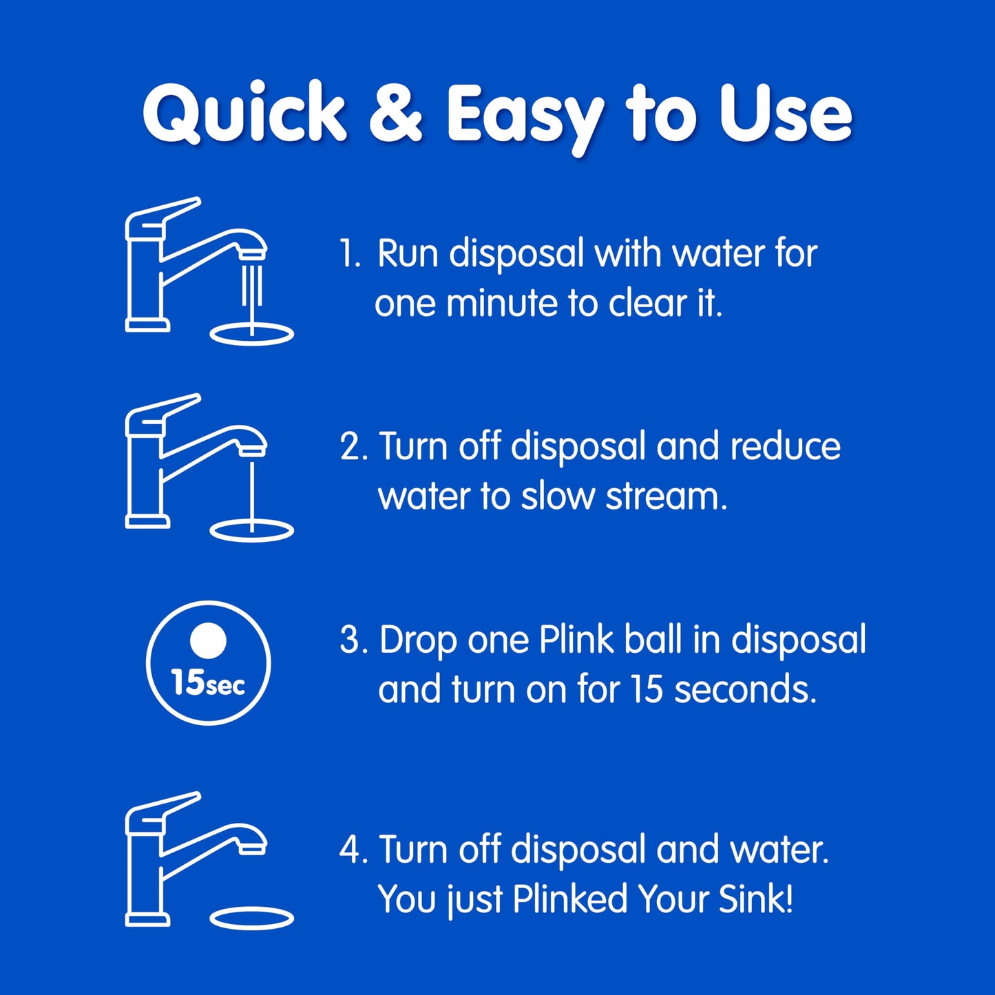 Plink Garbage Disposal Cleaner & Deodorizer, Lemon Freshener, 40 Count