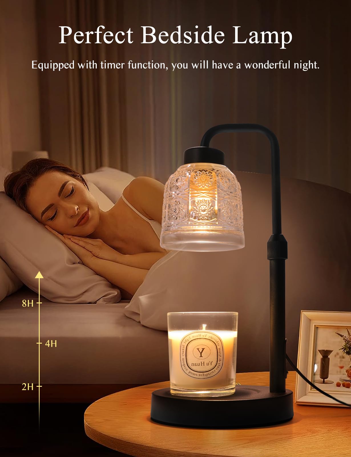 Candle Warmer Lamp with Timer Dimmable, Adjustable Lamp Candle Warmer, Birthday Gifts for Women