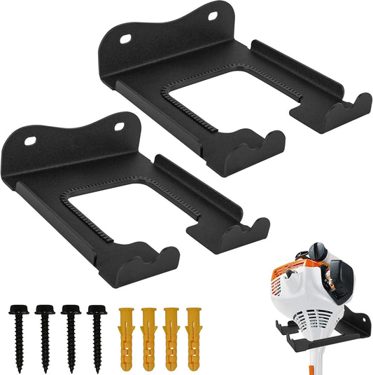2Pcs Garage Organizer Trimmer Rack,Garden Power Tool Hanger Weed Whackers Holder Wall Mounted for Grass Trimmer, Hedge Trimmer, Garage Trimmer,Garage Organization Storage Shed Organizer