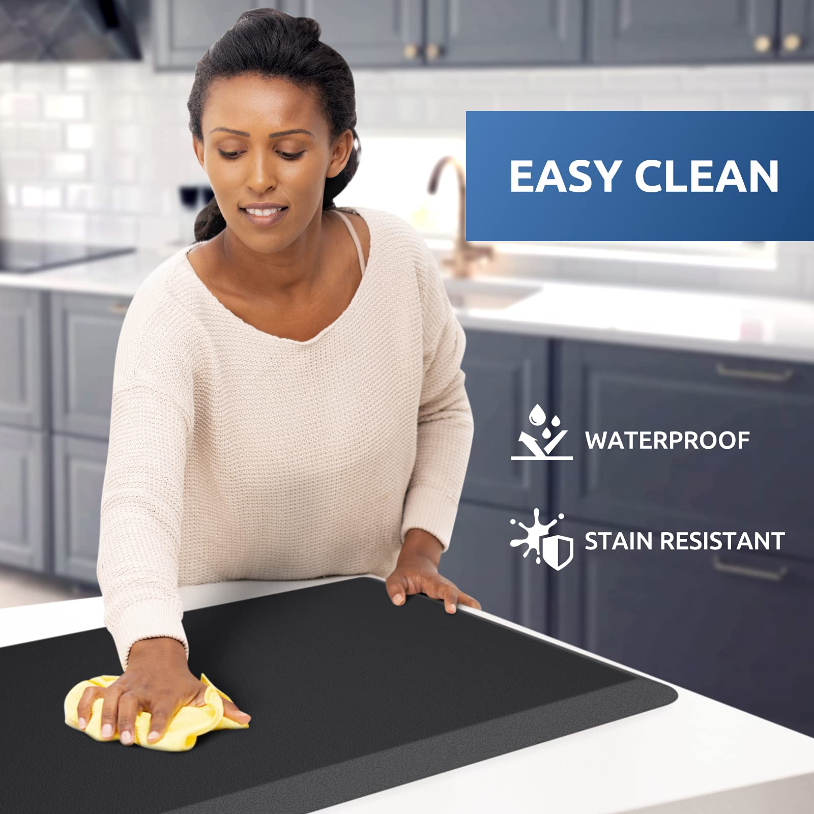 Kitchen Mat Cushioned Anti Fatigue Rug Standing and Comfort Floor Mats