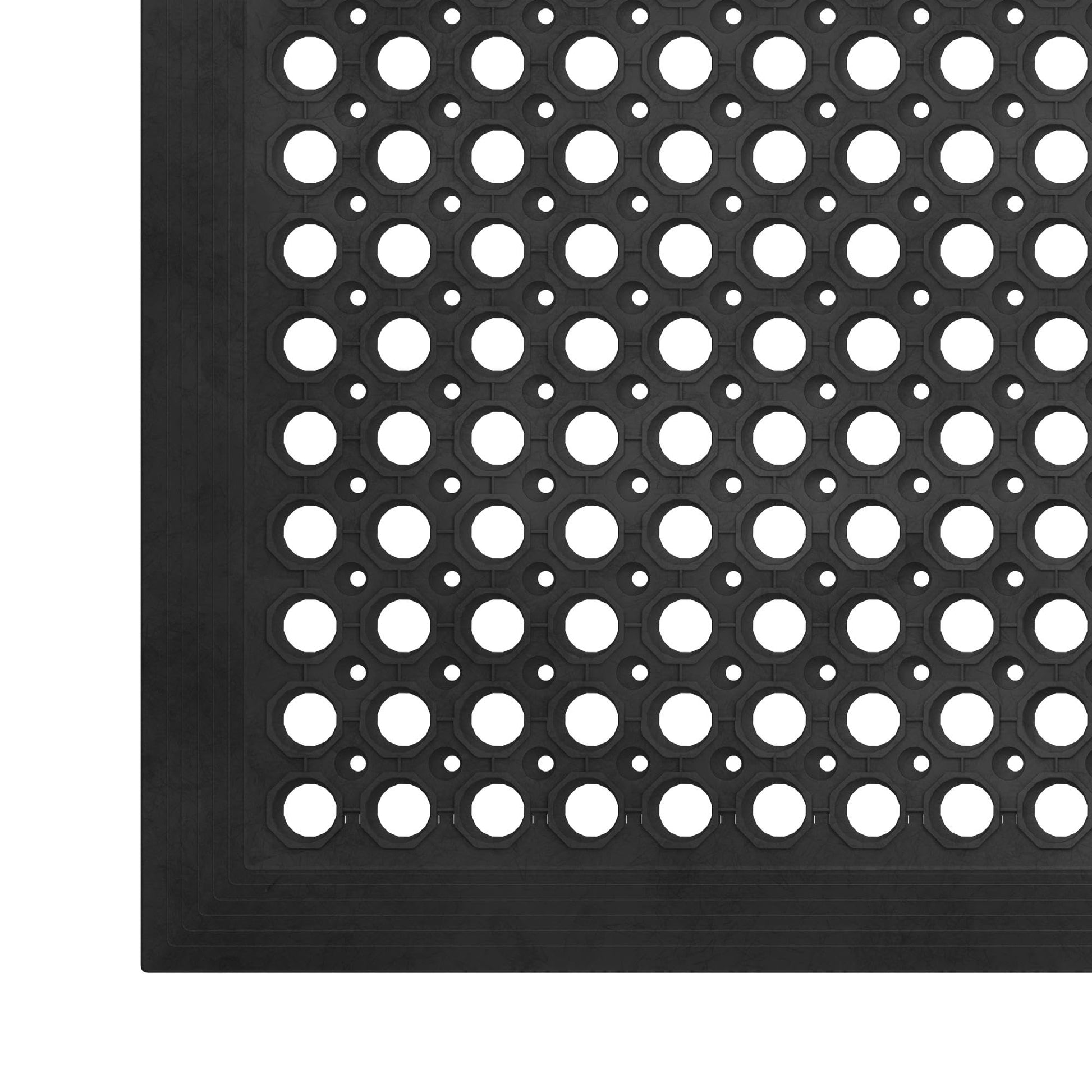 Ottomanson Heavy Duty Rubber Floor Mat – Non-Slip, Waterproof, Easy to Clean – Anti-Fatigue Mat for