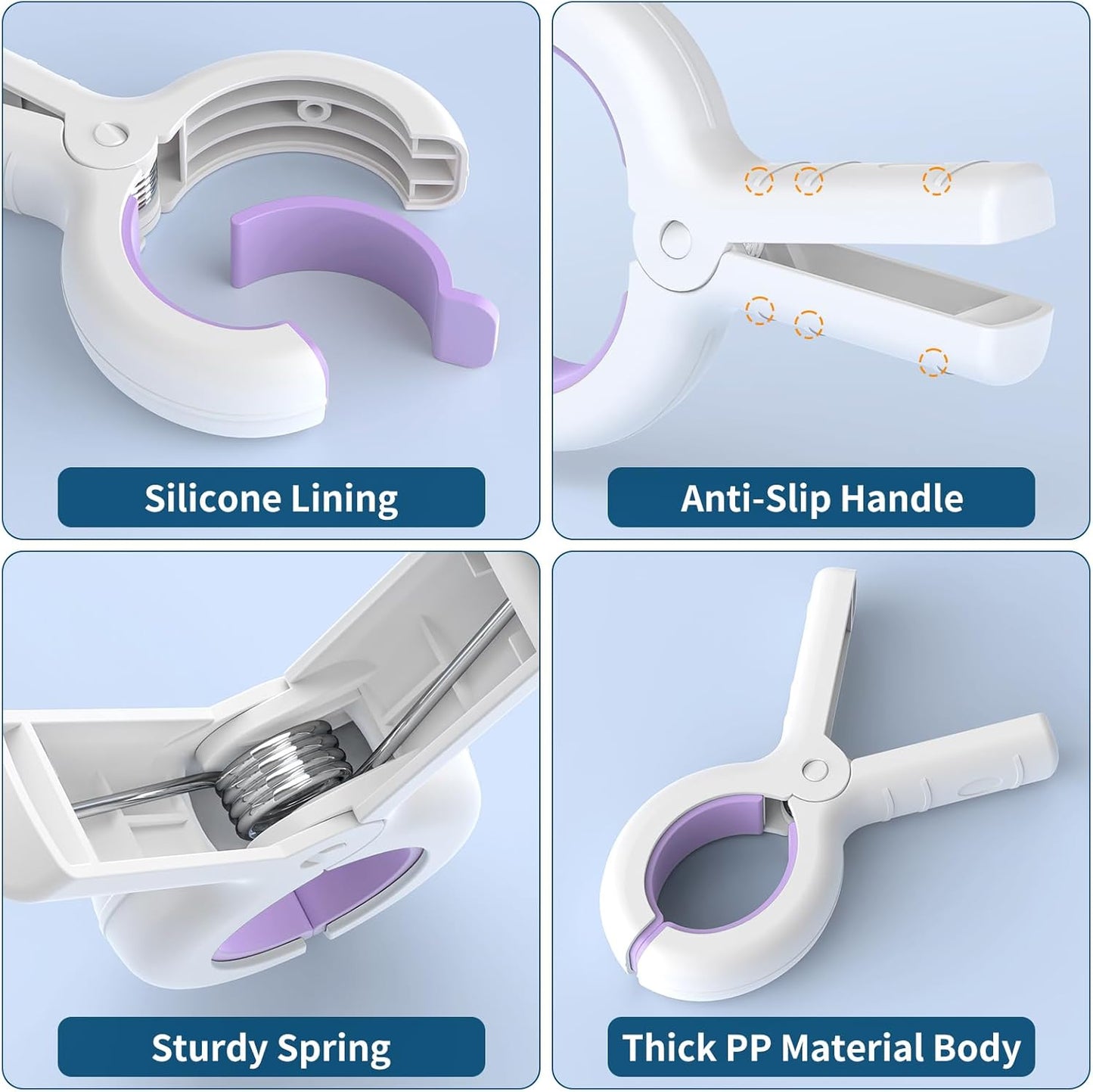 Senbowe 12 Pack Beach Towel Clips,Pool Chair Clips,Heavy Duty Plastic Clothes Pins,Quilt Drying Clips,Windproof Clothes Clips,Keep Your Towel,Clothes,Blankets to Dry on Clothesline and Hanging Rack