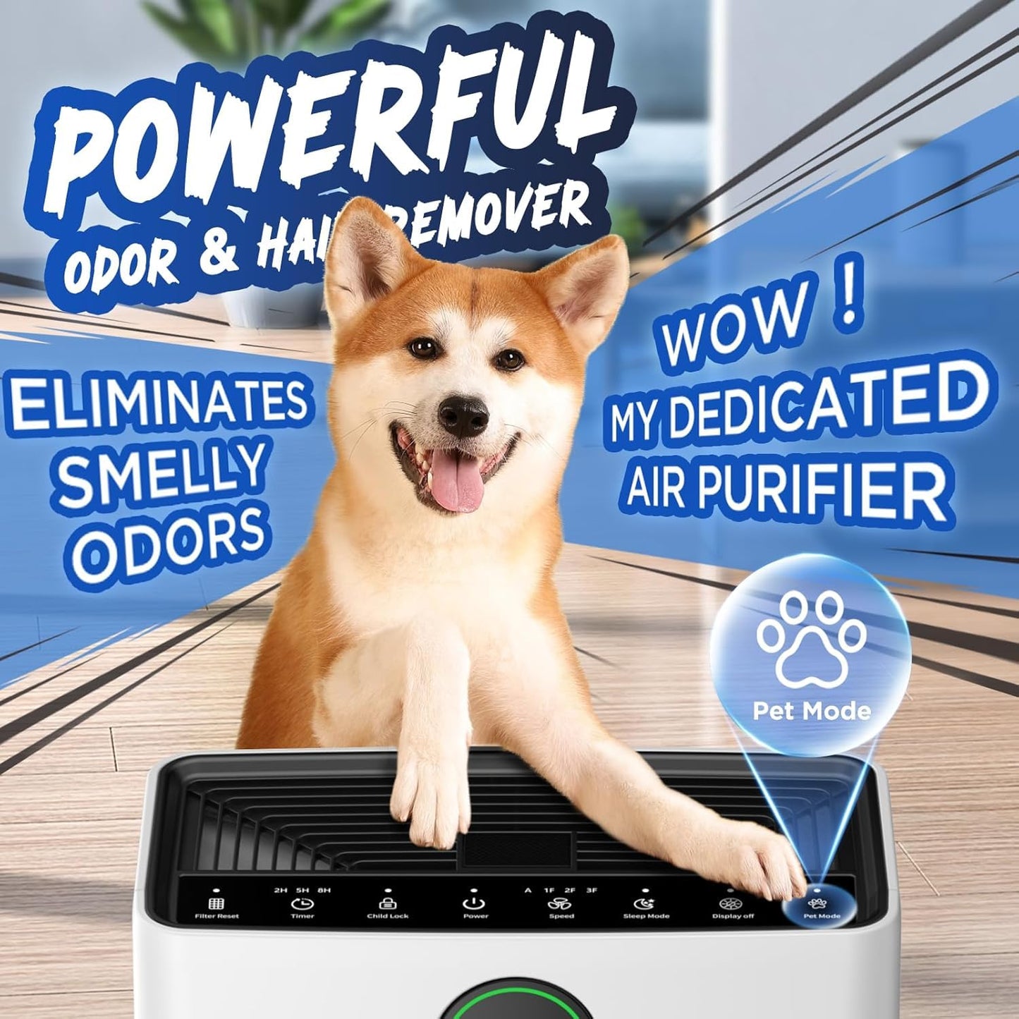 Air Purifiers for Home Large Room up to 2200sq.ft, MOOKA Air purifier for Home Pets with Washable