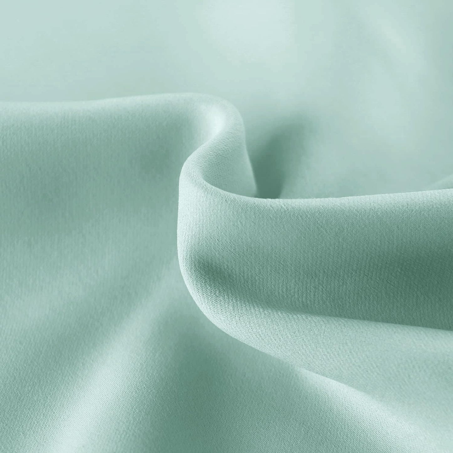 DWCN French Door Curtains – Rod Pocket Thermal Blackout Curtain for Window/Patio Doors/Doorways/Classroom/Kitchen for Privacy, 36W by 72L Inches, 1 Panel with Tieback, Mint Green