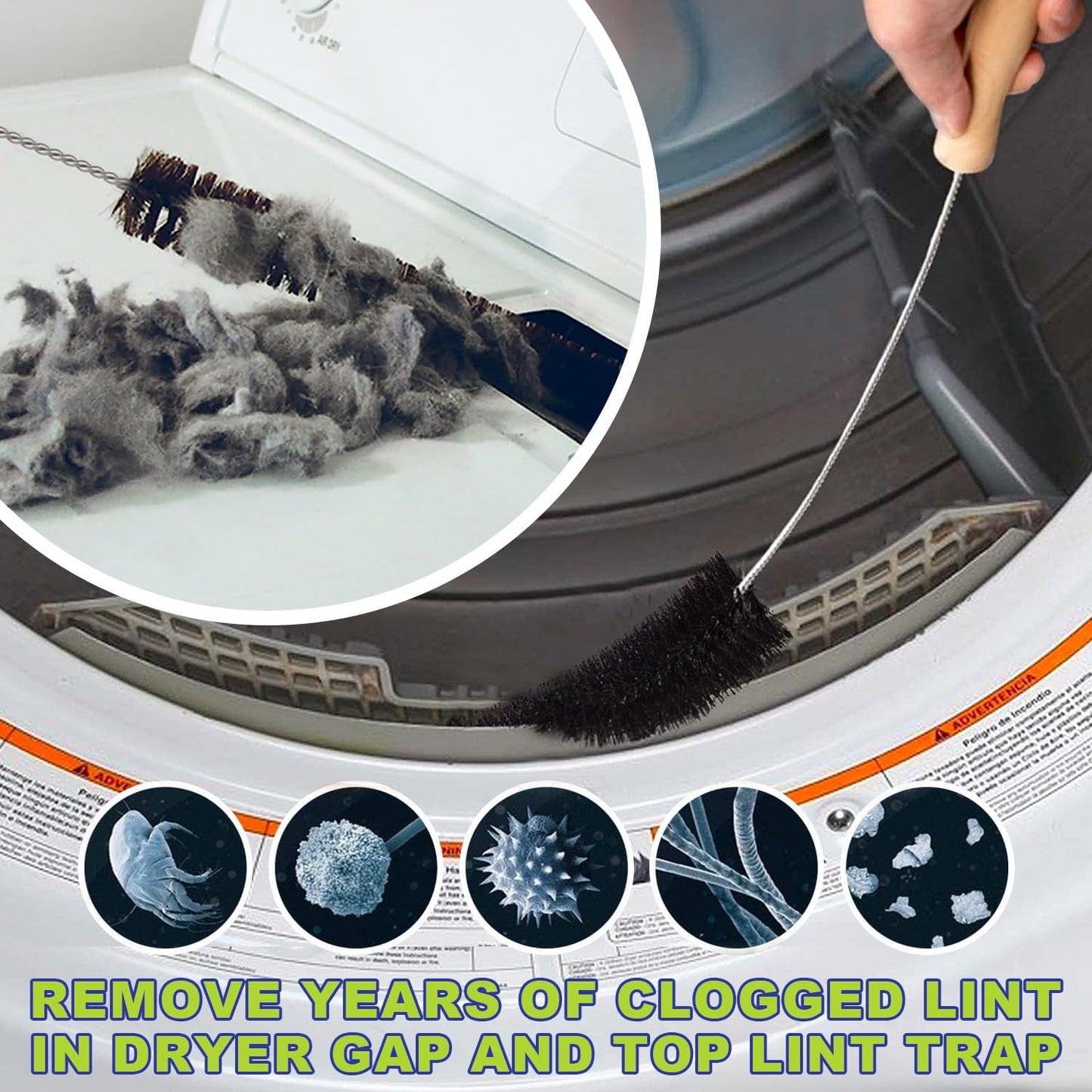 Sealegend Dryer Vent Cleaner Kit Dryer Lint Vacuum Attachment Lint Remover,Dryer Vent Vacuum Hose With Brush Purple