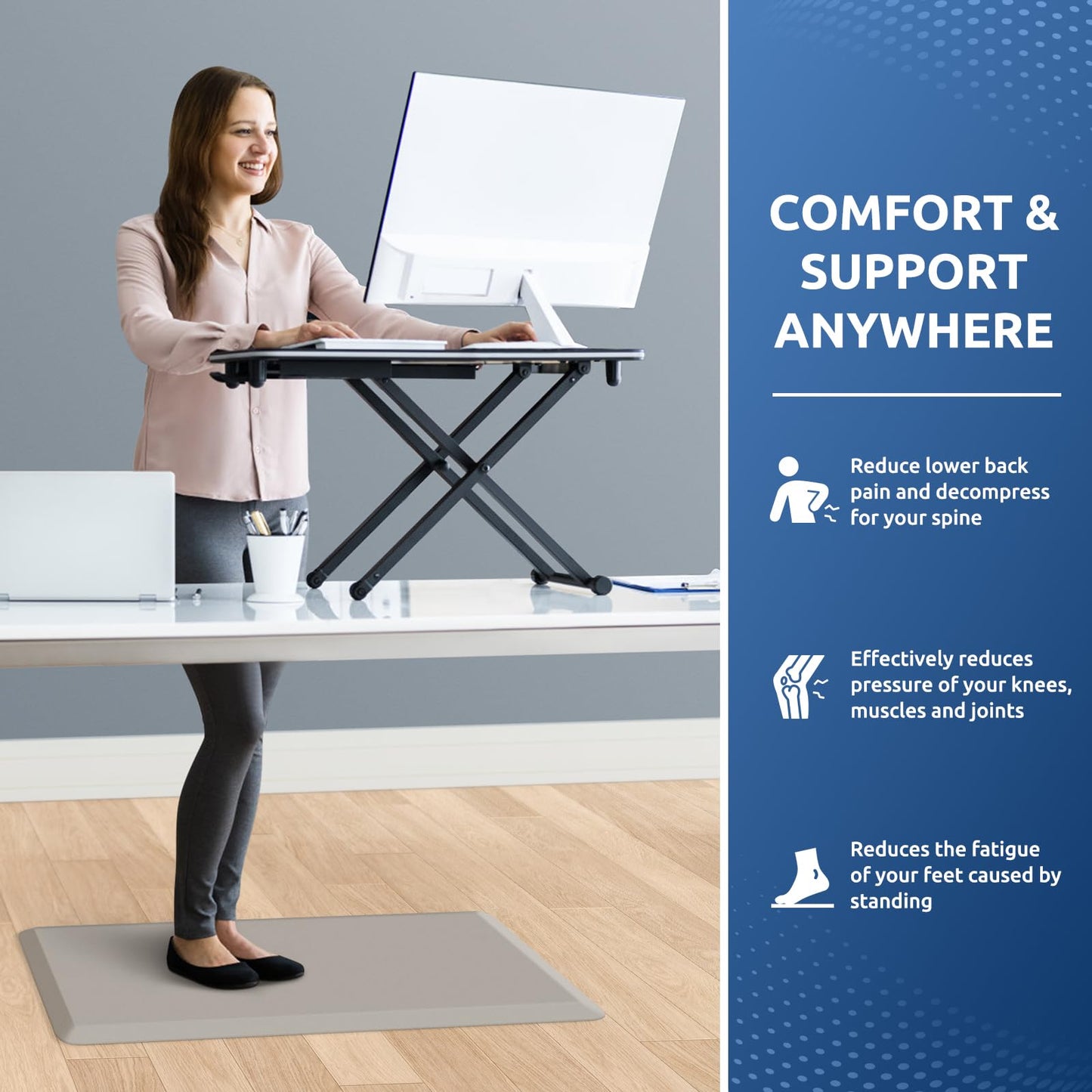Kitchen Mat Cushioned Anti Fatigue Rug Standing and Comfort Floor Mats