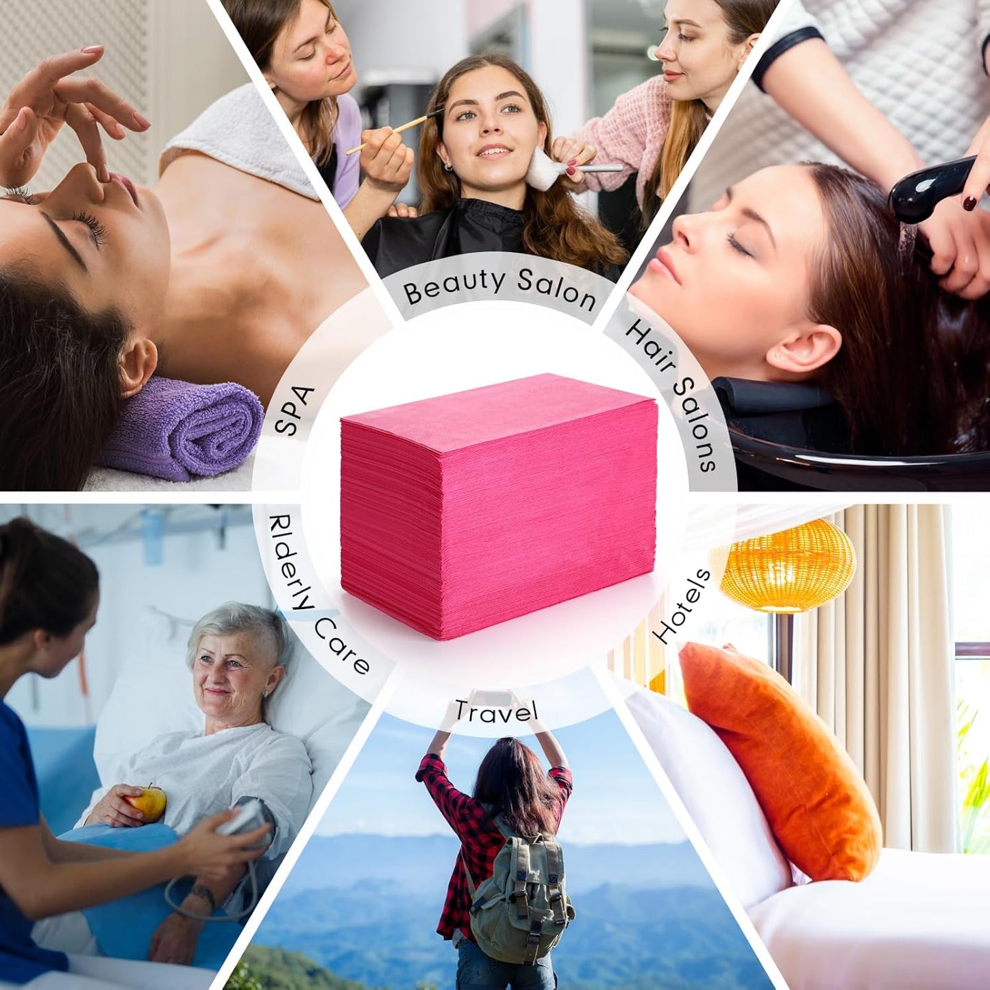 300 Pcs 31" x 71" Massage Table Sheets Waterproof Disposable Bed Sheets Soft Non Woven Fabric Tattoo Breathable Spa Bed Cover for Esthetician Beauty Salon Chair Hotel, Pink