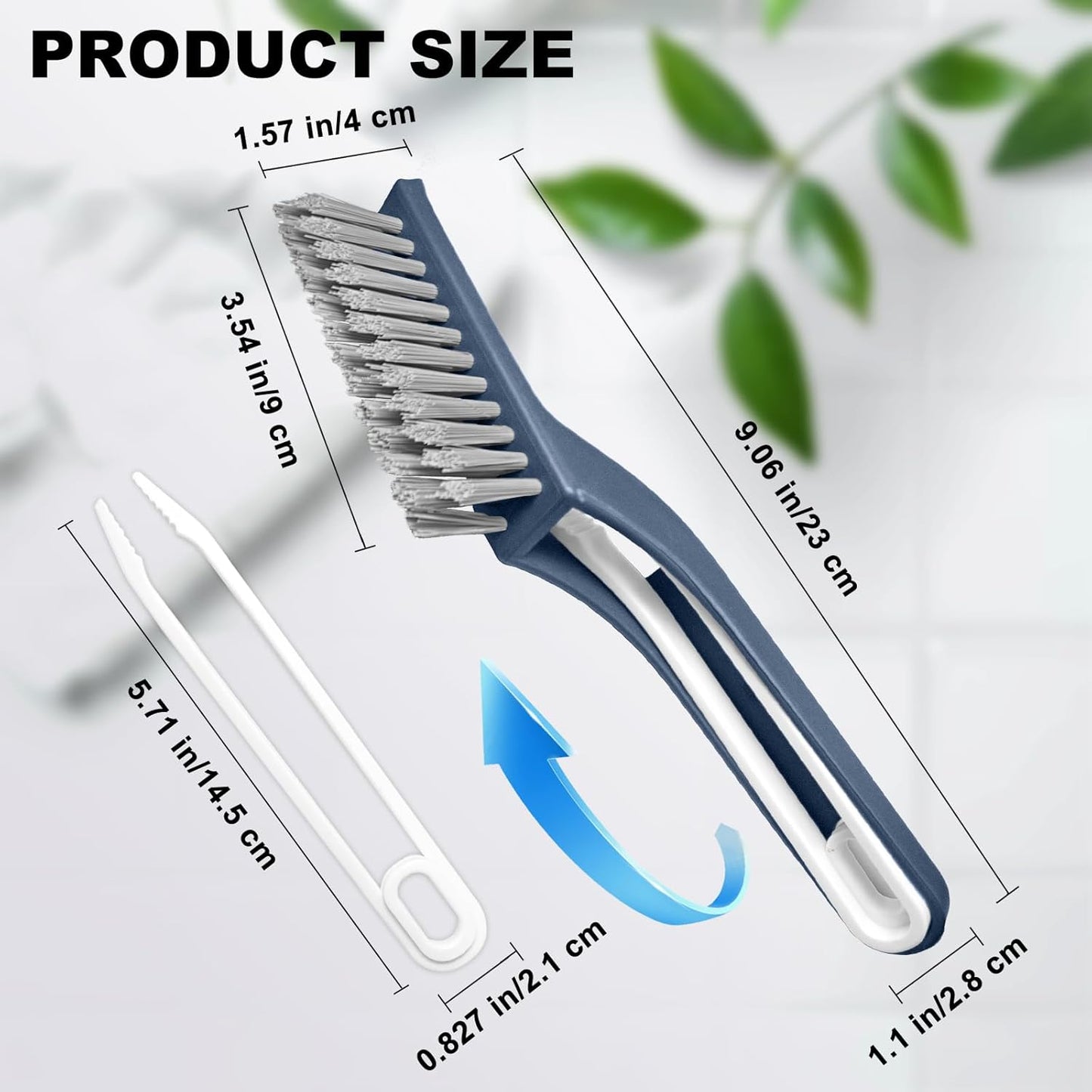 Bristle Brush - Hard Bristle Crevice Cleaning Brush Tools for Household Use, Kitchen, Bathroom, Window, Toilet, Corners, Multi Purpose Hard Bristle Brushes for Deep Cleaning Gap (2 pcs)