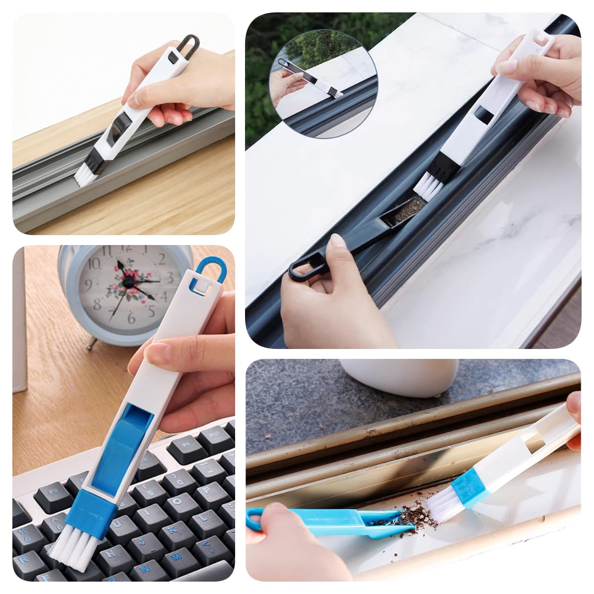 15Pcs Crevice Cleaning Brush Set, Hard Bristle Scrub Brushes Tools for Deep Cleaning Gap,Window