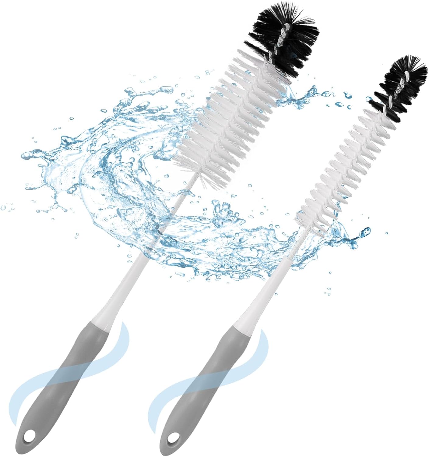 Bottle Cleaner Brush Set - Long Handle Bottle Brushes for Cleaning Narrow Neck Bottles, Beer, Wine, Baby Bottle, Pipes, Tubes, and Small Bottle