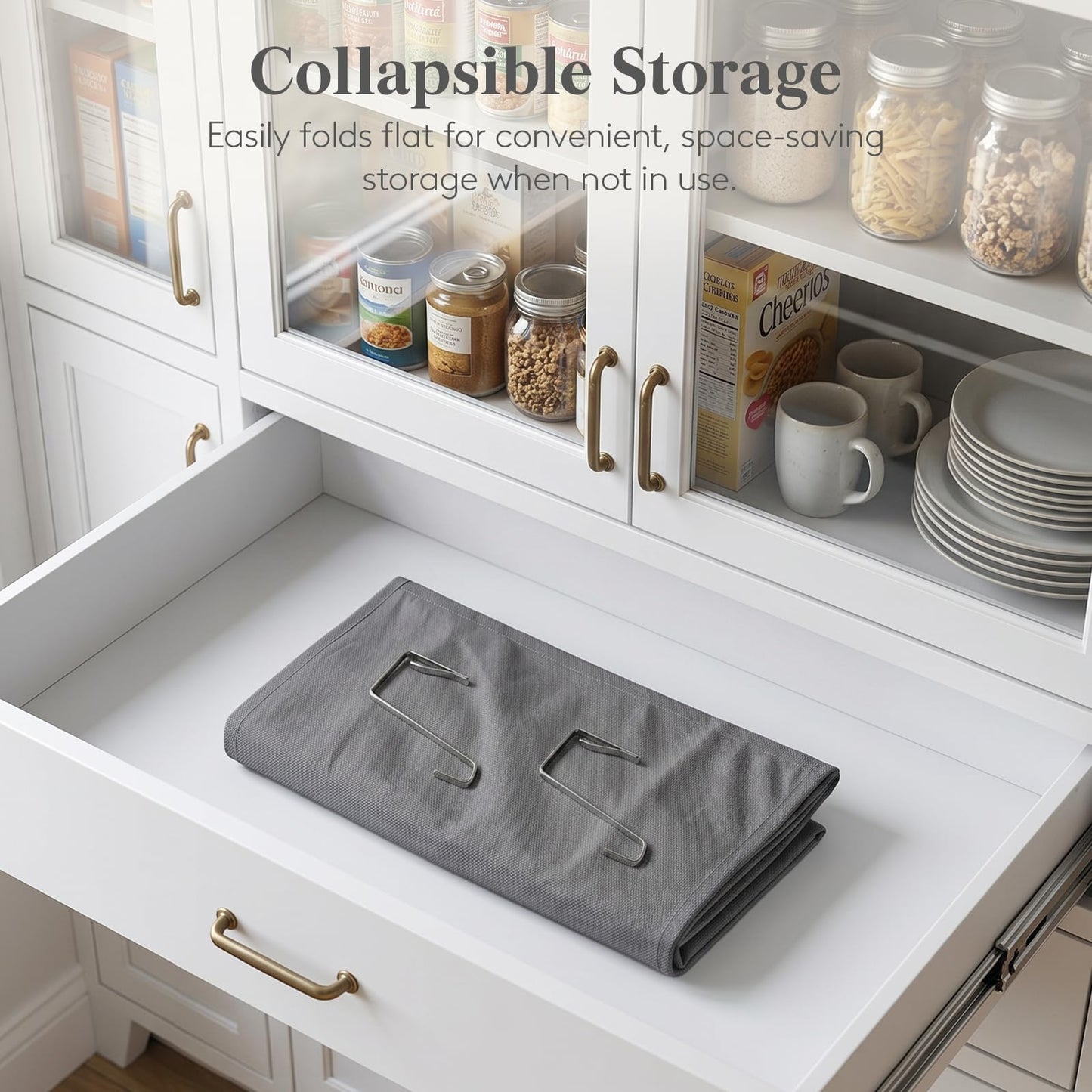 Lifewit 1 Pack Over the Door Organizer, 5 Section Clear Window Hanging Storage with 4 Side Pockets