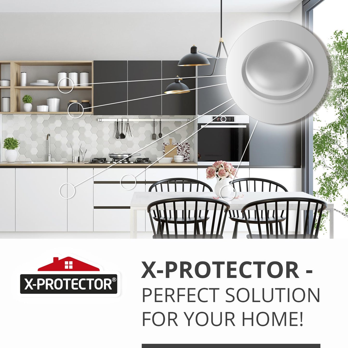 X-Protector Cabinet Door Bumpers 100 PCS – 1/2" Silicone Clear Bumpers – Ideal Cabinet Bumpers – Self-Adhesive Thick Door Silencer – Bumper Pads to Protect Glass & Other Surfaces!