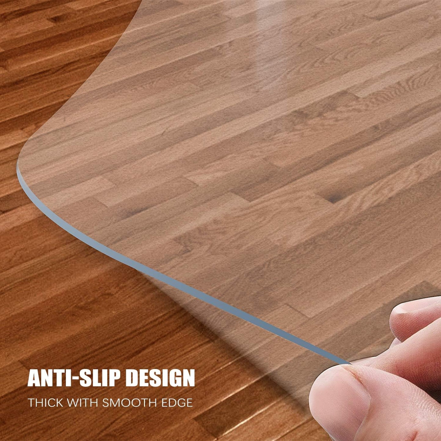 Kuyal Clear Chair Mat, Hard Floor Use, 8'×10' Transparent Office Home Floor Protector mat Chairmats (96" X 120" Rectangle)
