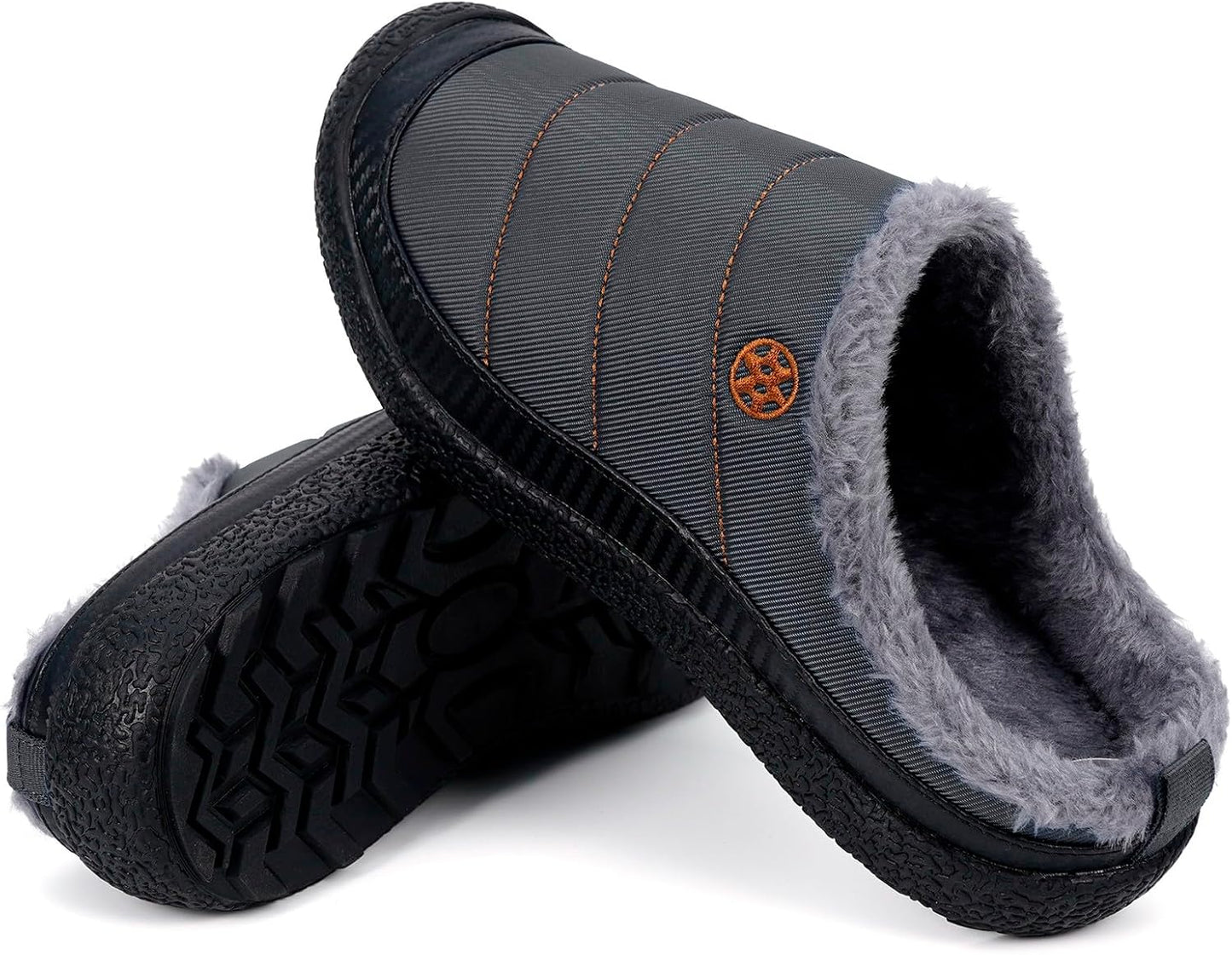 Womens Mens House Slippers Slip on Snow Winter Warm Fully Fur Lined Slippers Indoor Outdoor Shoes