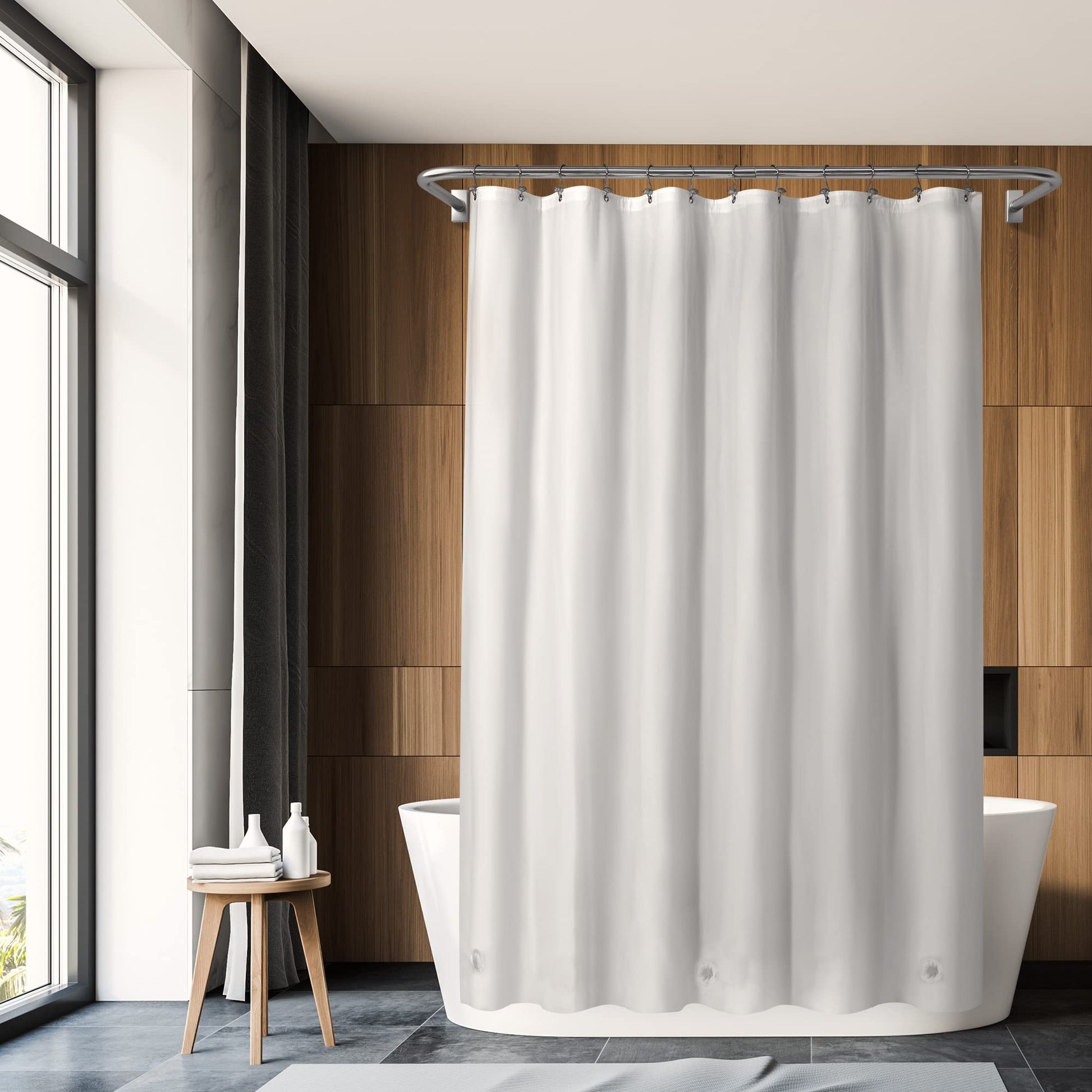 Barossa Design White Shower Curtain Liner Standard Size