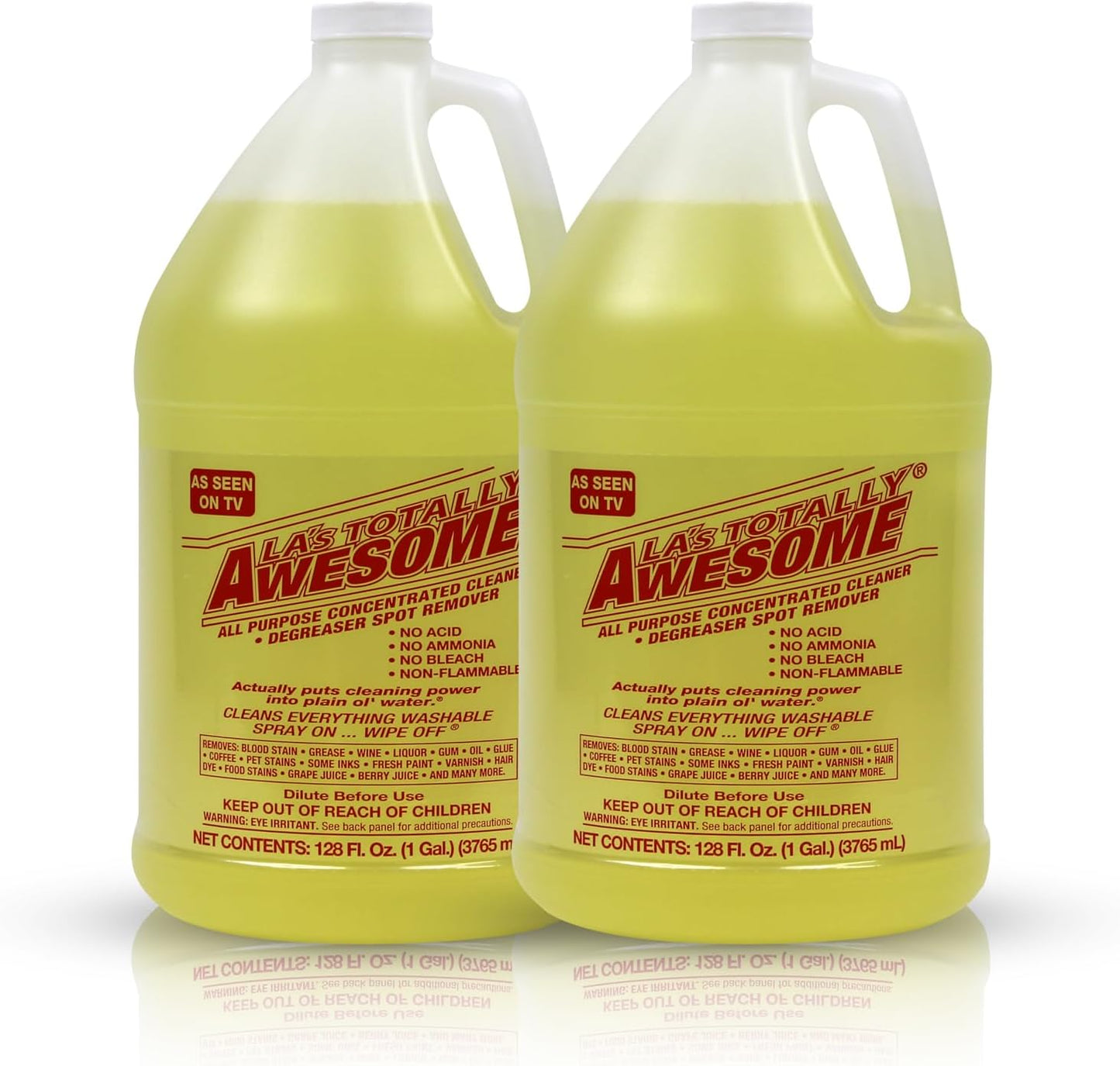 La's Totally Awesome All Purpose Cleaner Refill – 128oz (Pack of 2) Concentrated Multipurpose Cleaner & Heavy Duty Degreaser for Home, Kitchen, Bathroom, Floors, Spray Bottles & More