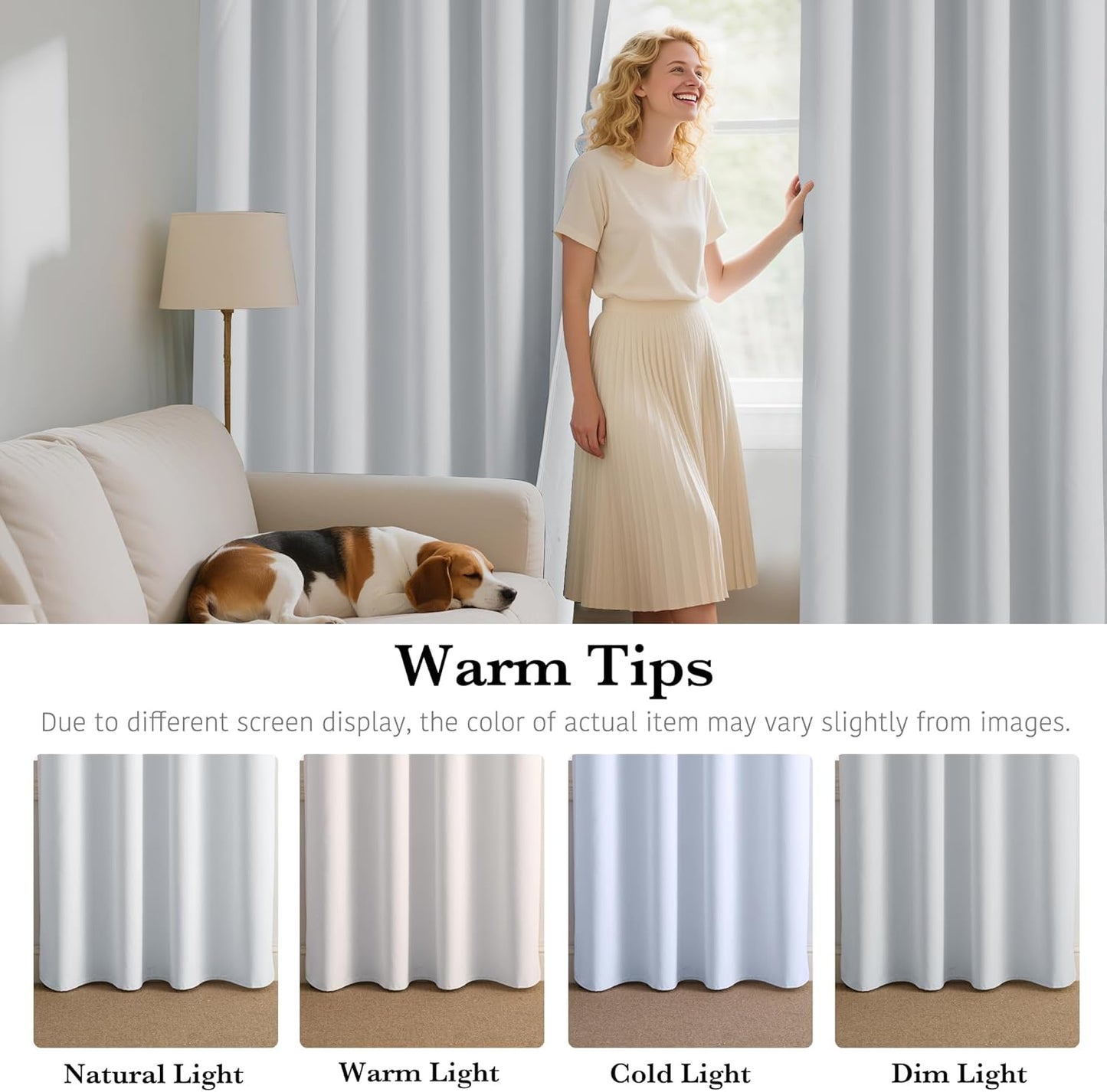 RYB HOME Mini Small 100% Blackout Curtains for Kitchen, Energy Saving Heat Blocking Half Window Curtains Drapes for Bathroom RV Car, Wide 34 x Long 30 inches, White, 2 Pcs