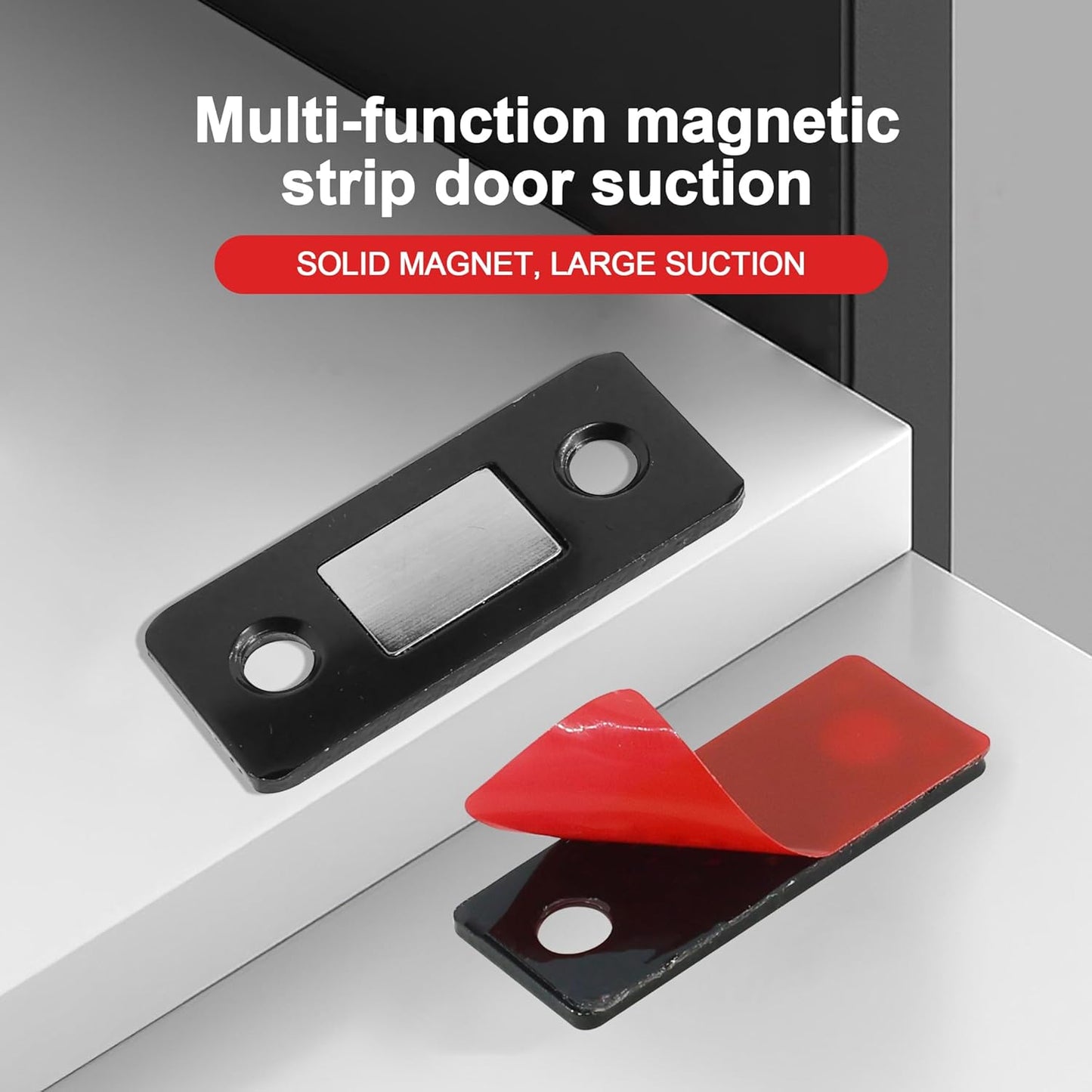 Cabinet Magnetic Catch, 20 Pack Black Ultra Thin Magnetic Cabinet Door Catch, Adhesive Cabinet Magnets for Kitchen Drawer Cabinet Door Closet, Concealed Strong Magnetic Cabinet Latch