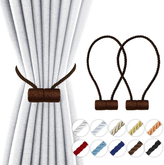 18 Inch Strong Magnetic Curtain Tiebacks, Curtain Holdbacks Modern Upgrade Strong 2021 New Twisted