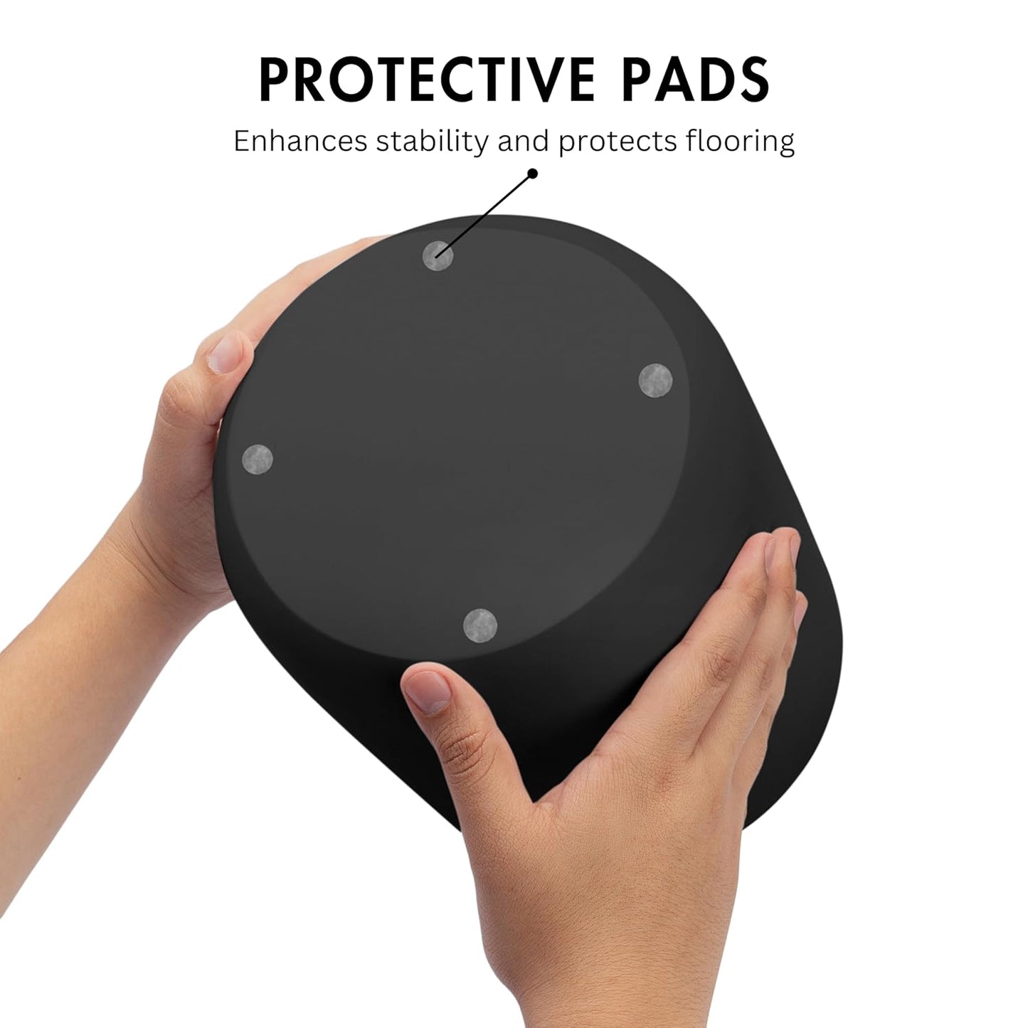 Matte Black Round Compact Trash Can Mini, 2 Gallons / 7.5L Garbage Bin, Tiny Wastebasket for Bathrooms, Office, Under Desk, Bedroom, Laundry Room, Kitchen, Kids Room, and Dorm