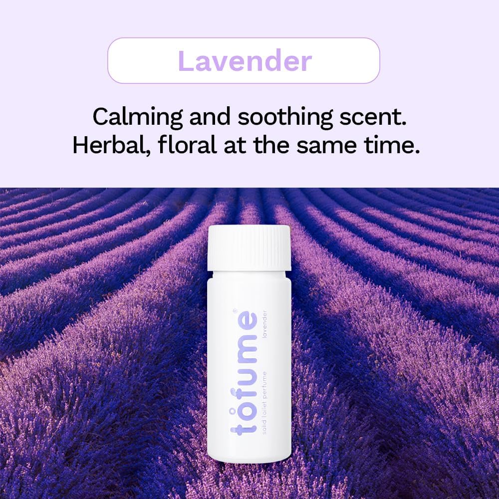 Effervescent Bathroom Air Freshener - Floral Lavender - Toilet Deodorizer, Bathroom Odor Eliminator, Toilet Freshener, Flushable Air Freshener Toilet Tablets, 1 Pack (30 Tablets)