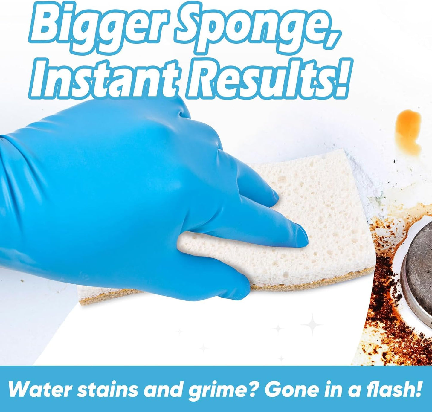 AIDEA XL Scrub Sponges Non-Scratch, 6Count, Large Natural Sponge for Non Stick Cookware, Sponges Kitchen, Cellulose Cleaning Sponge for Dishes, Kitchen, Bathroom, Household