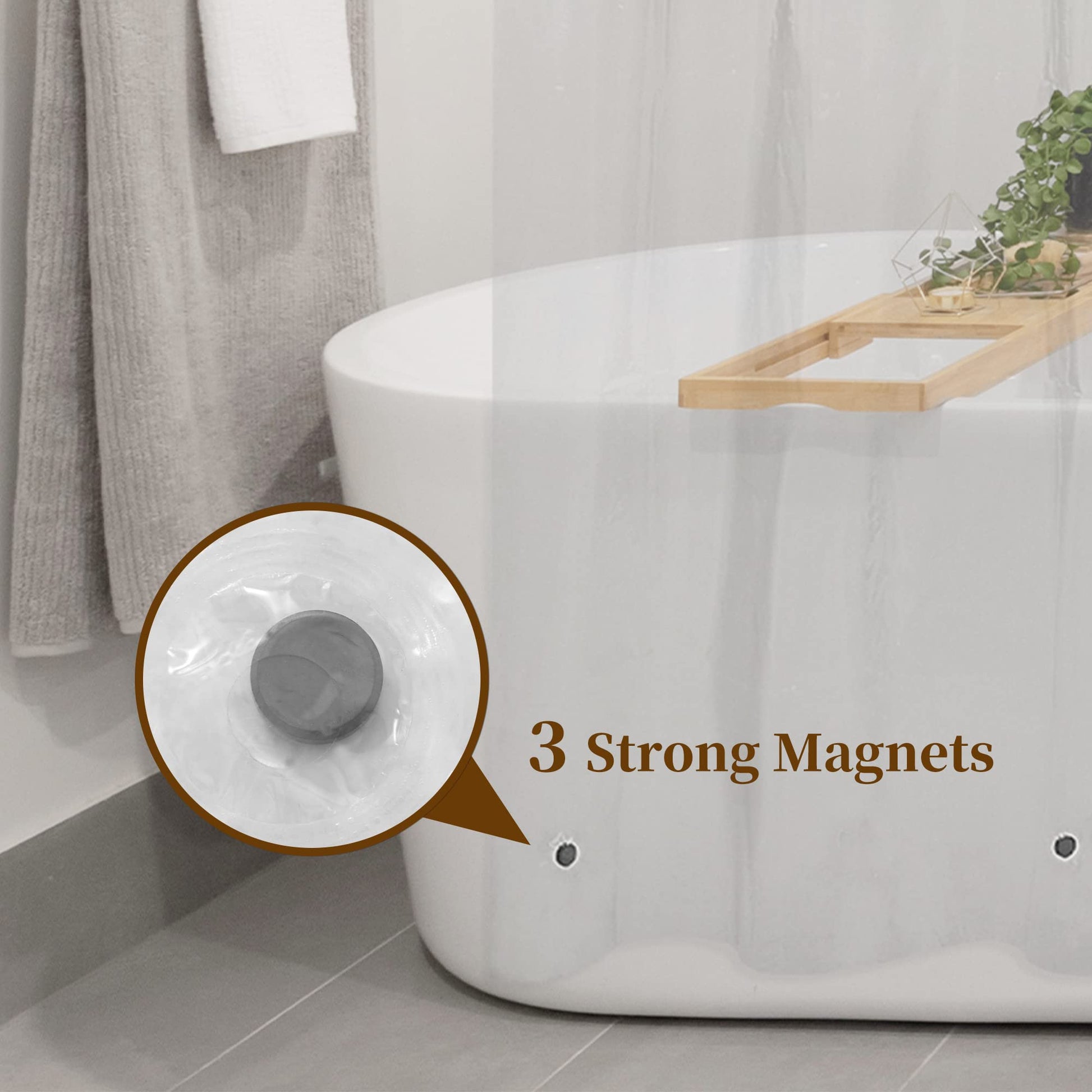 Barossa Design Premium Shower Curtain Liner Standard Size, Clear