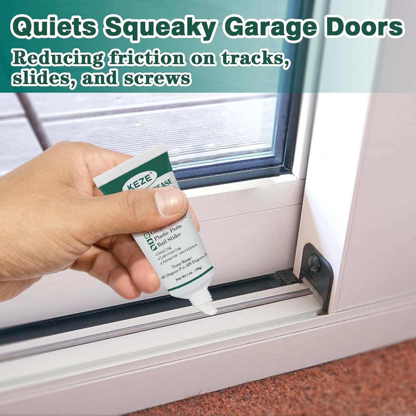 KEZE Silicone Grease Tube PTFE Synthetic Lubricant Sliding Door Grease Automotive Lubrication RV Toilet Seal Lubricant for Plumbing Faucet O Rings Plastic Parts Rubber Seal 1 oz 4-Tube