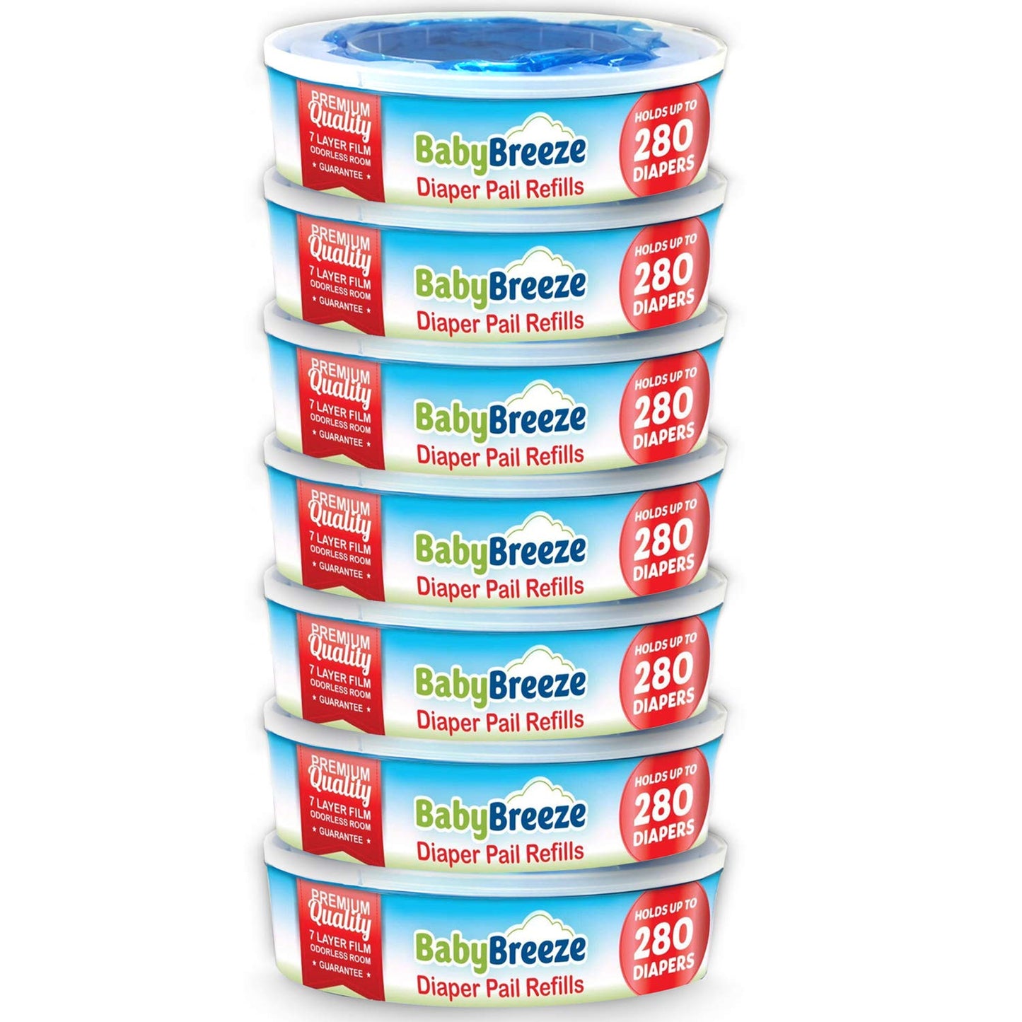 Diaper Pail Refill Bags Compatible with Playtex Diaper Genie- 1960 Count (7 Sets of 1 Pack) ??by BabyBreeze