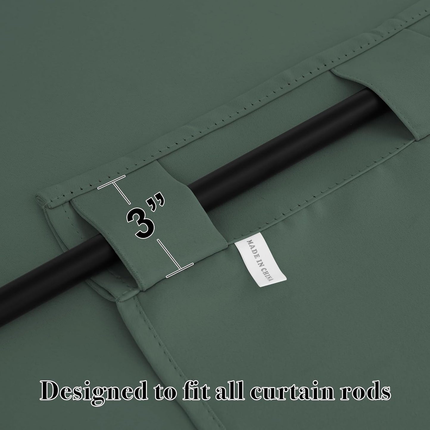 RYB HOME Blackout Curtains 45 inches Long - Thermal Insulated Privacy Solar Drapes for Kids Bedroom Cafe Bathroom, 42 inch Width x 45 inch Length, Dark Green, 2 Panels