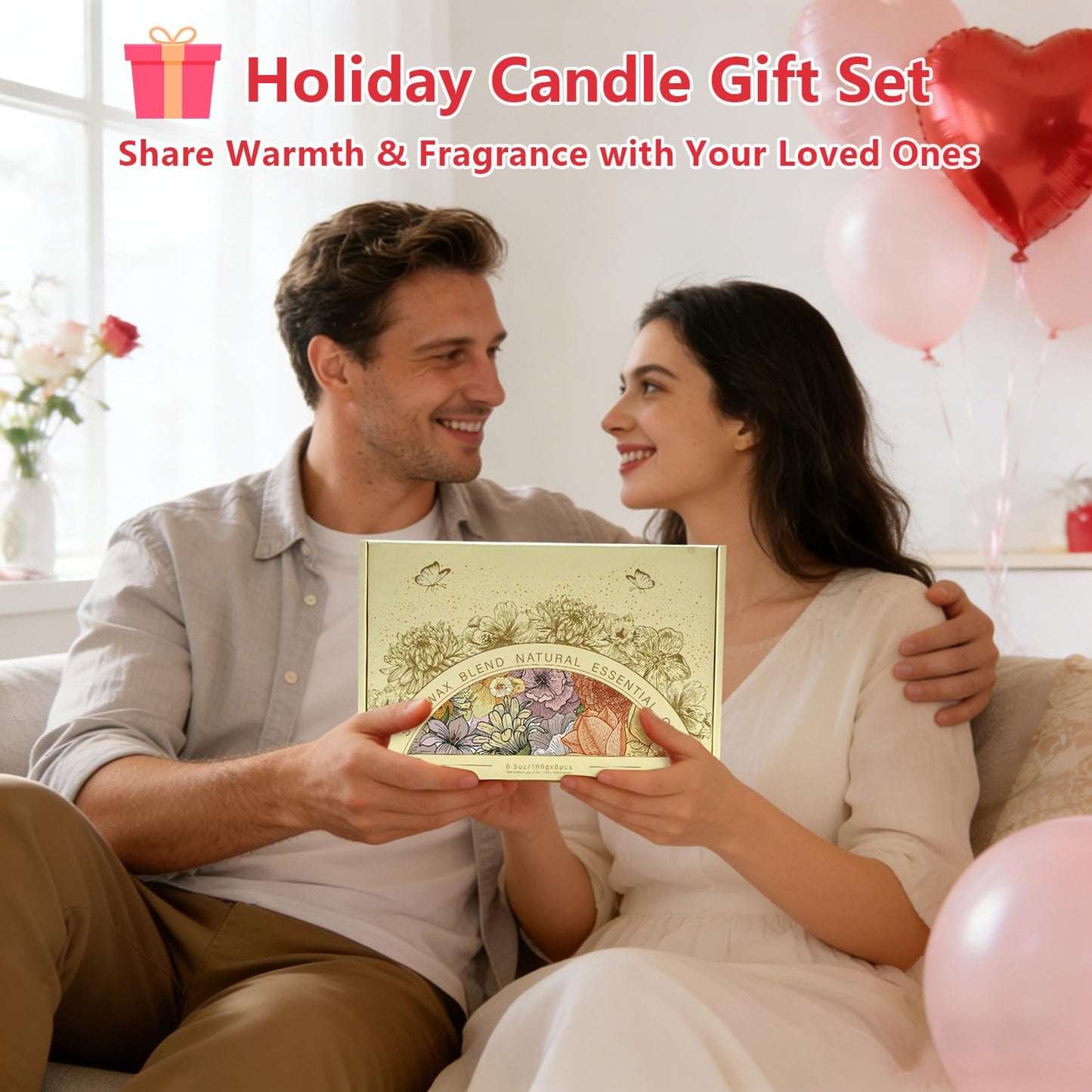 Scented Candles Gift Set for Women, 6-Pack Aromatherapy Candles for Home
