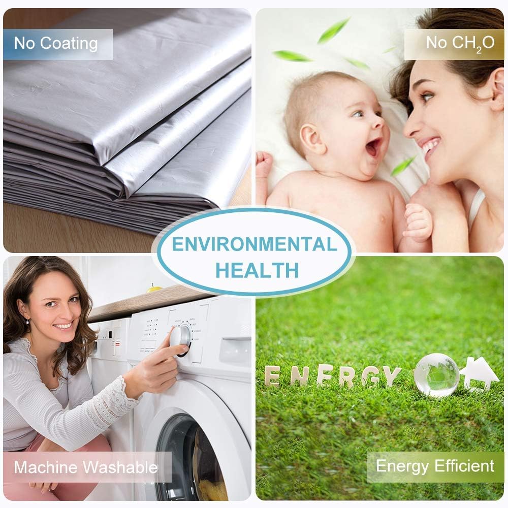 RYB HOME Blackout Curtains for Bedroom - Small Window Treatment Panels Full Privacy Thermal Insultaed Solar Drapes for Bathroom Dining Basement, Wide 42 x Long 45, Beige, 2 Pcs