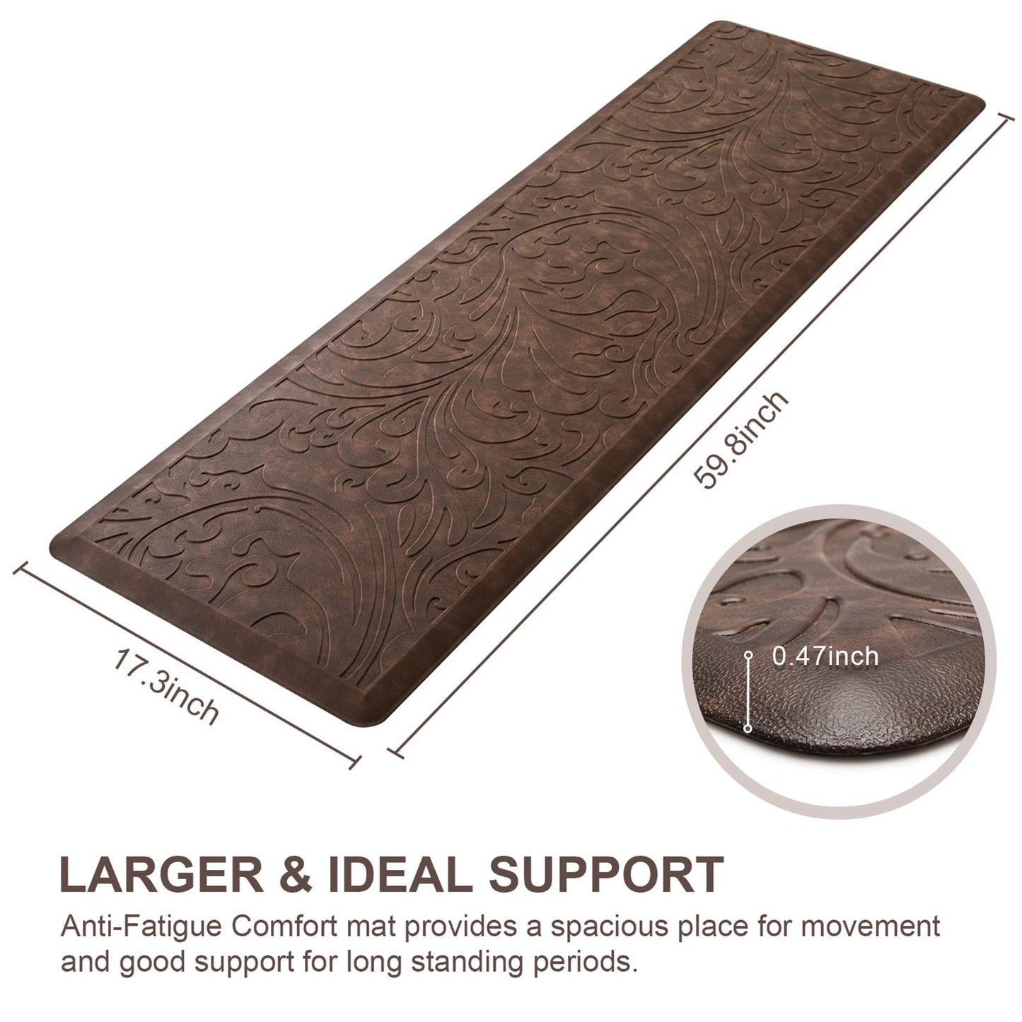 Kitchen Mat Cushioned Anti-Fatigue Comfort Standing Mat Rug for Home,Office