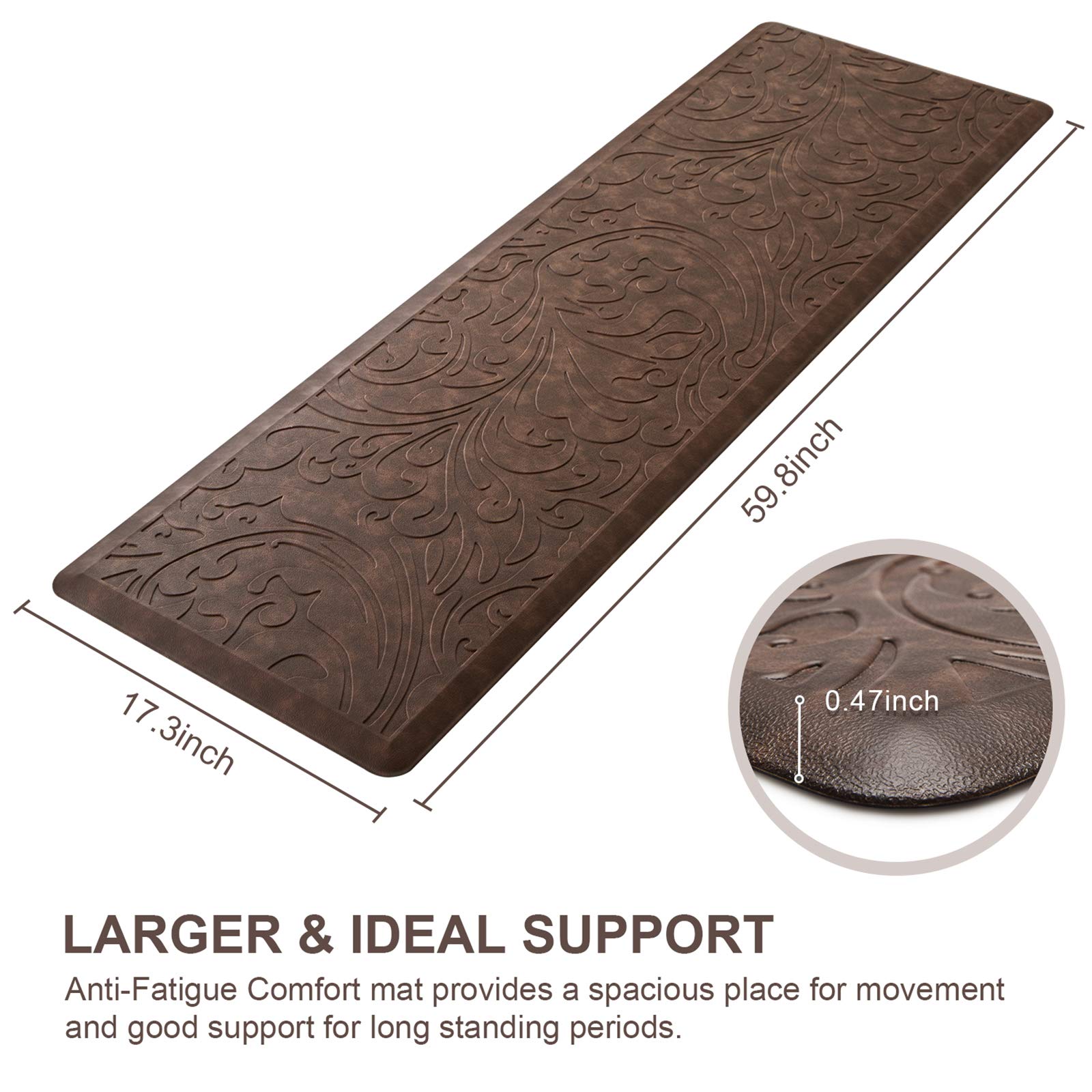 Kitchen Mat Cushioned Anti-Fatigue Comfort Standing Mat Rug for Home,Office