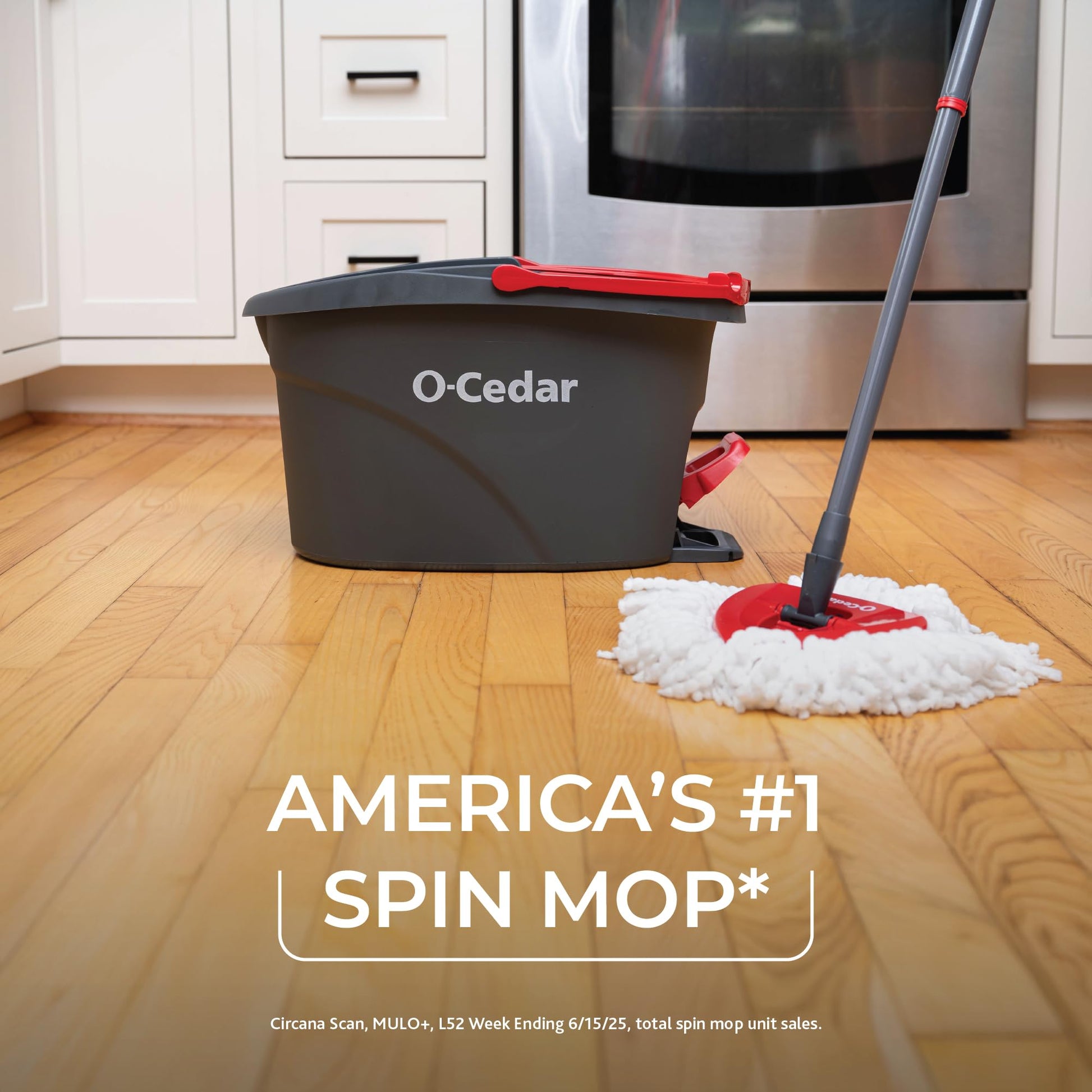 O-Cedar Easywring Microfiber Spin Mop & Bucket Floor Cleaning System + 3 Extra Refills (4 Refills