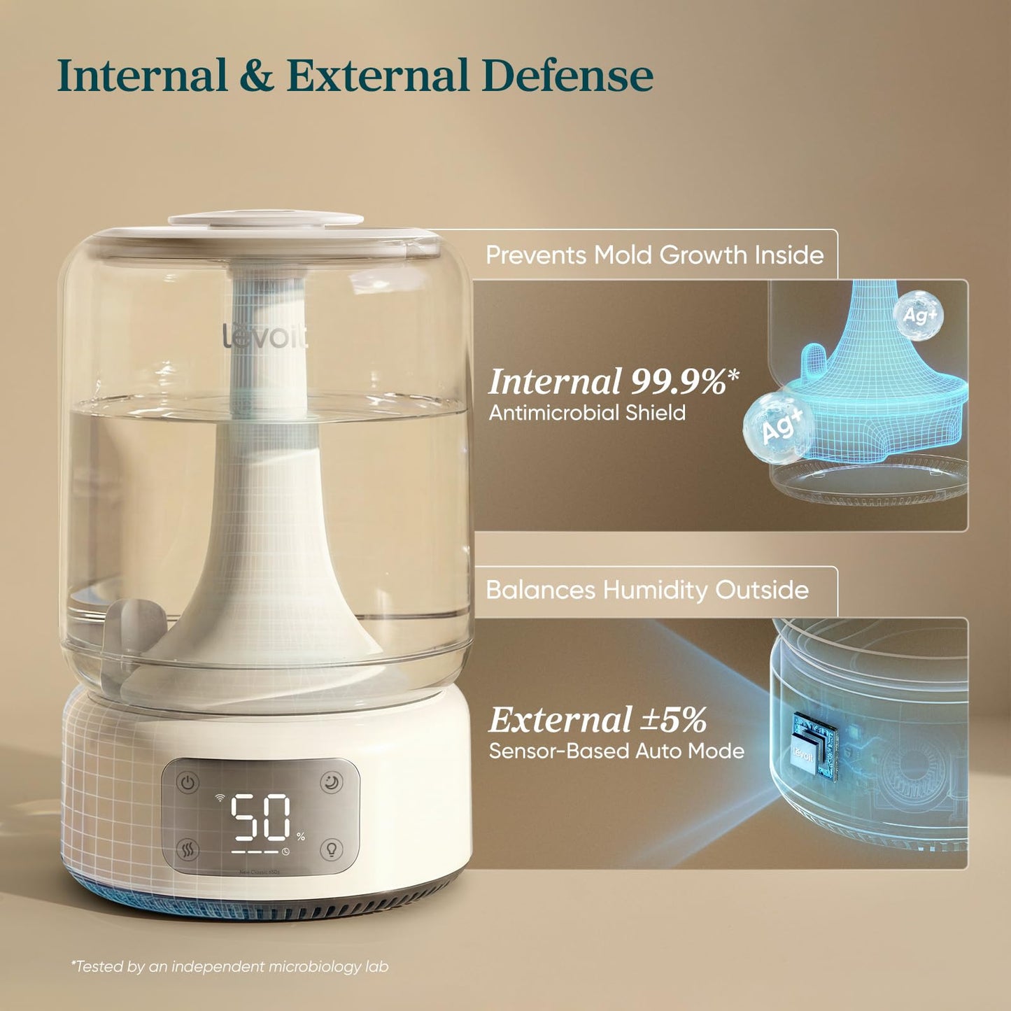 Levoit Humidifiers for Bedroom Large Room, 6.2L Dishwasher Safe, Smart App