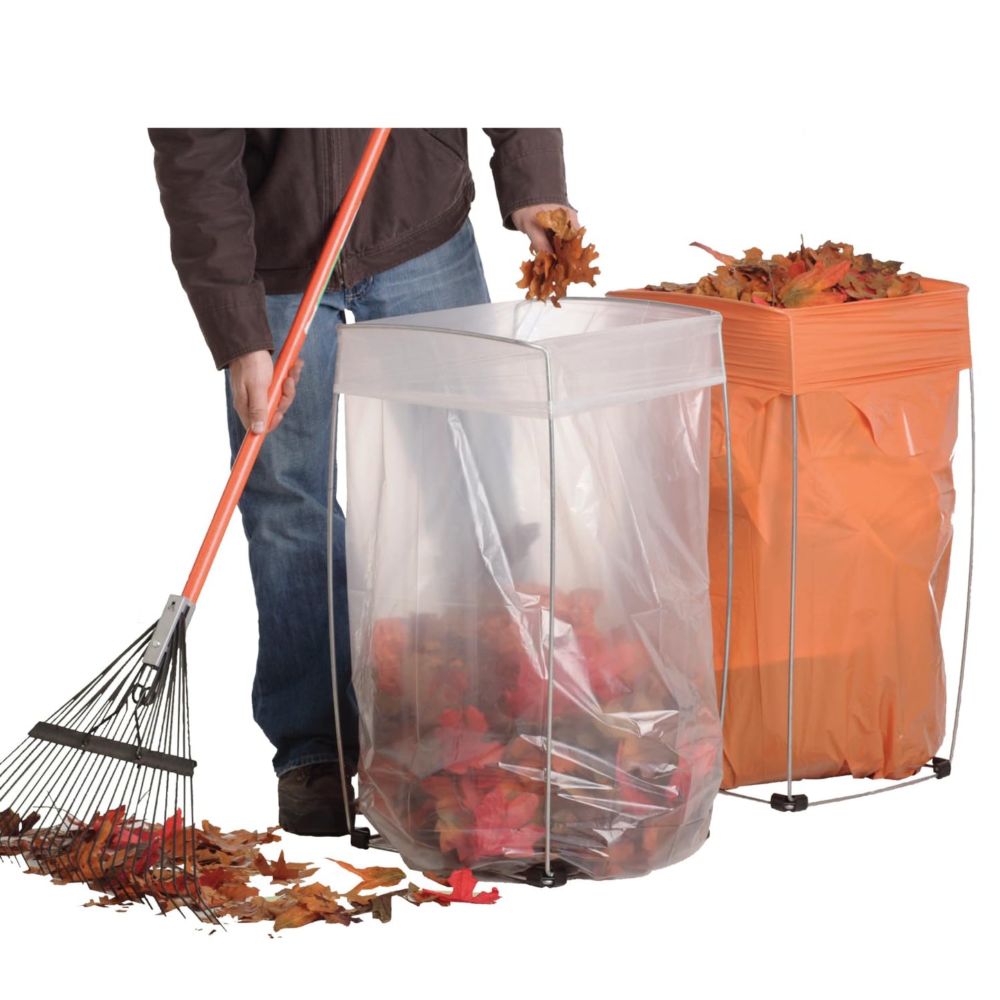 Bag Holder Stand for 39-45 Gallon Plastic & Paper Bags, 30" - For Garbage, Trash, Leaves, Lawn Yard