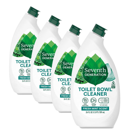 Seventh Generation Toilet Bowl Cleaner Fresh Mint scent 4 Pack Without Chlorine Bleach Ammonia Free