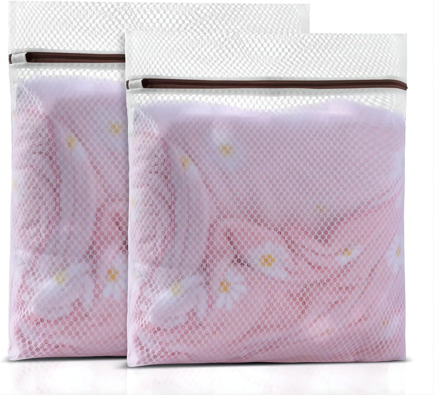 GOGOODA Mesh Laundry Bag for Delicates Set of 2 Lingerie Bags for Washing Machine Great for Laundry, Hosiery, Blouse, Underwear, Pantyhose, Socks(Set of 2)