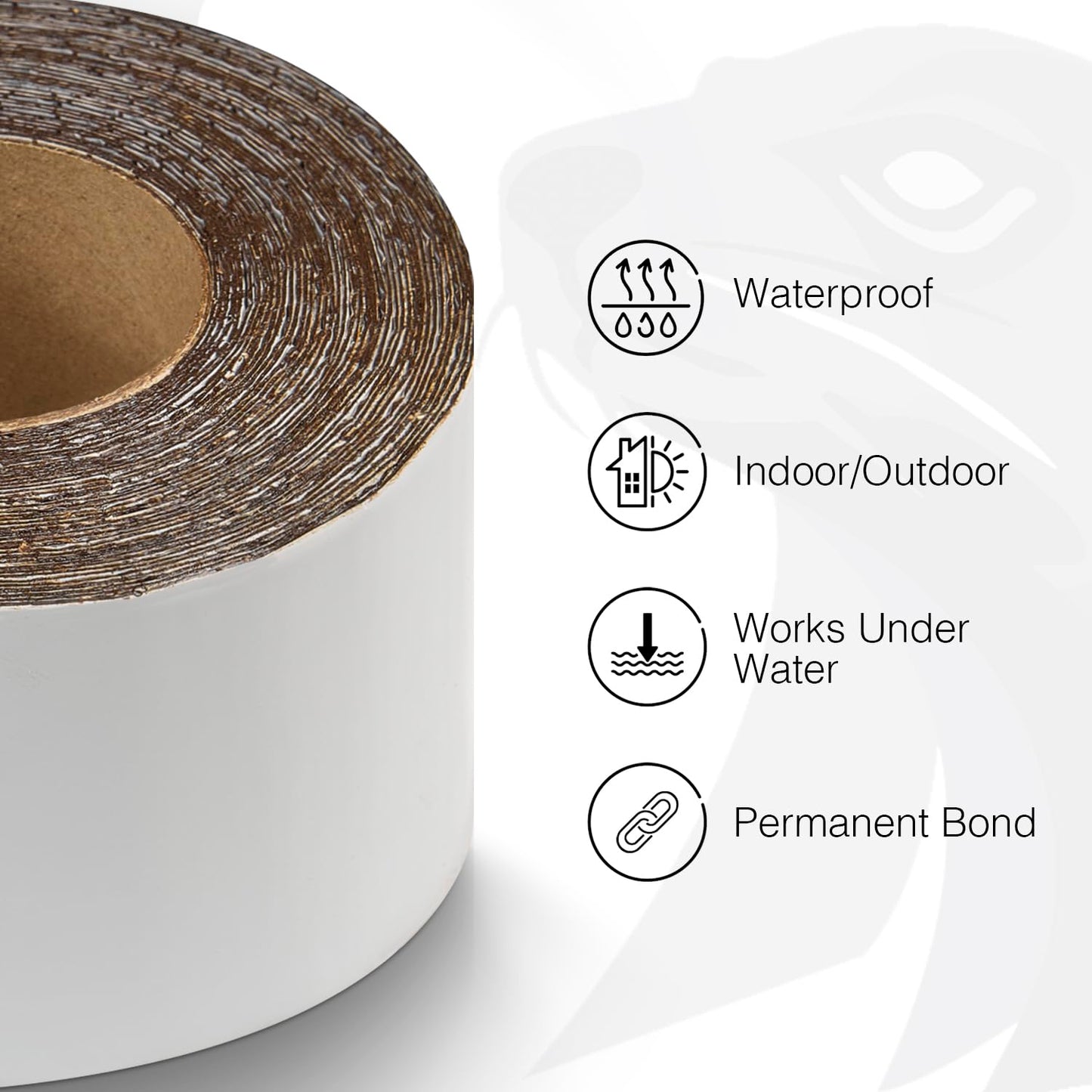 White RV Roof Sealant Tape, 6" x 25' Waterproof Repair Seal Tape – Extra Thick, UV-Resistant, Weatherproof Patch for Permanent Leak Sealing on RVs, Trailers, and Mobile Homes