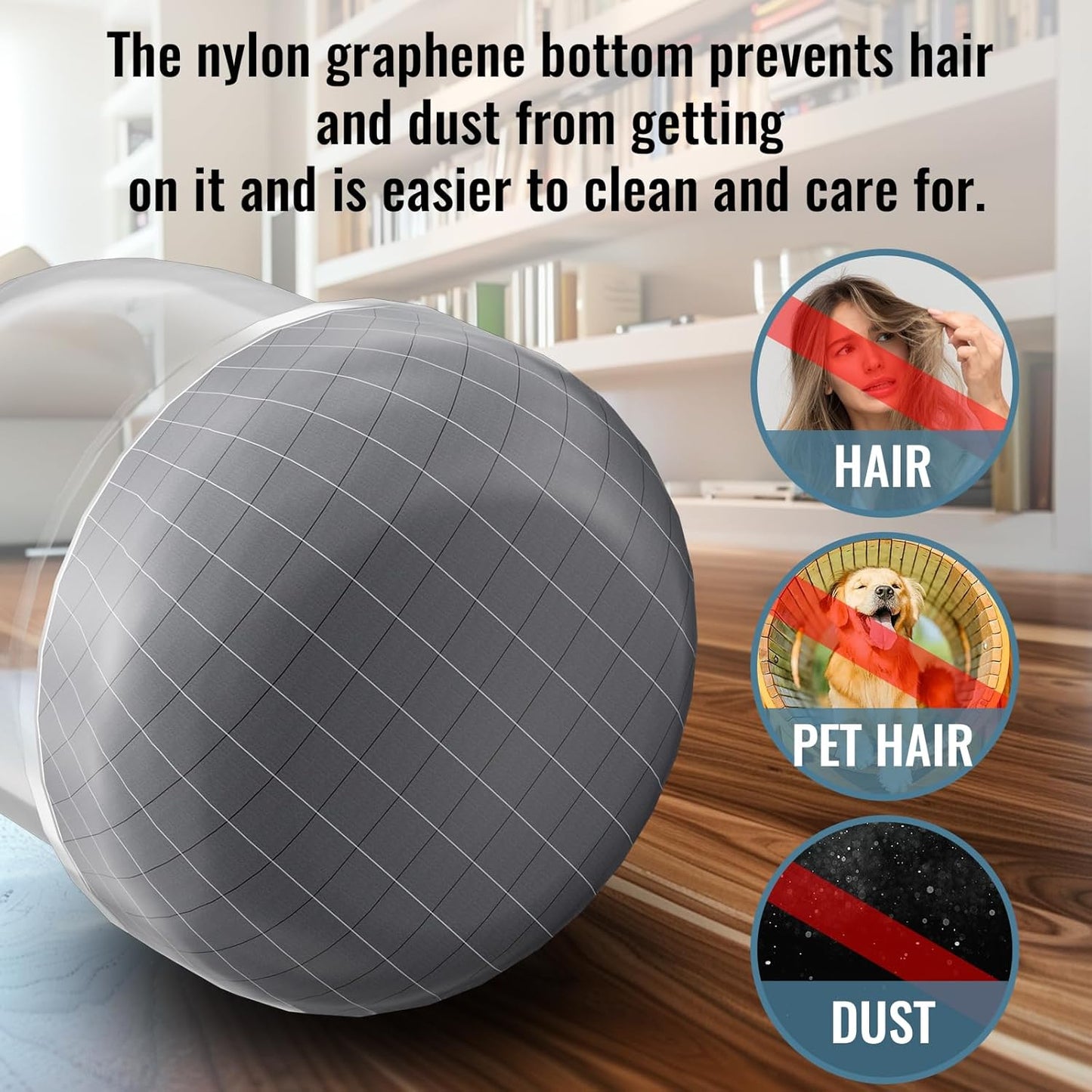 YSD 1.25Inch 24 Pcs Silicone Chair Leg Floor Protectors,Hair and dust Resistant Round Chair Leg Caps for Tilt Chair Legs,Carpet Hardwood Floor Protectors with Gray Pads