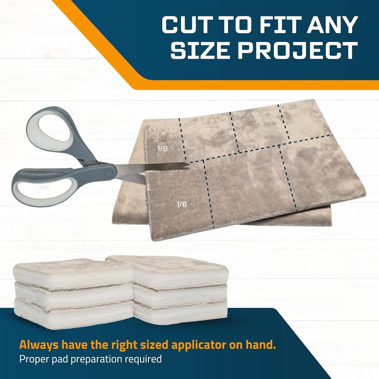 MāKRS Stain Pad, Cut-to-Size Staining Pads, 10-Pack, Lint, Snag, Streak-Free Applicator, Micro Brush Material, Wood Stains and Oil Based Finishes, Easy to Use with Consistent Application