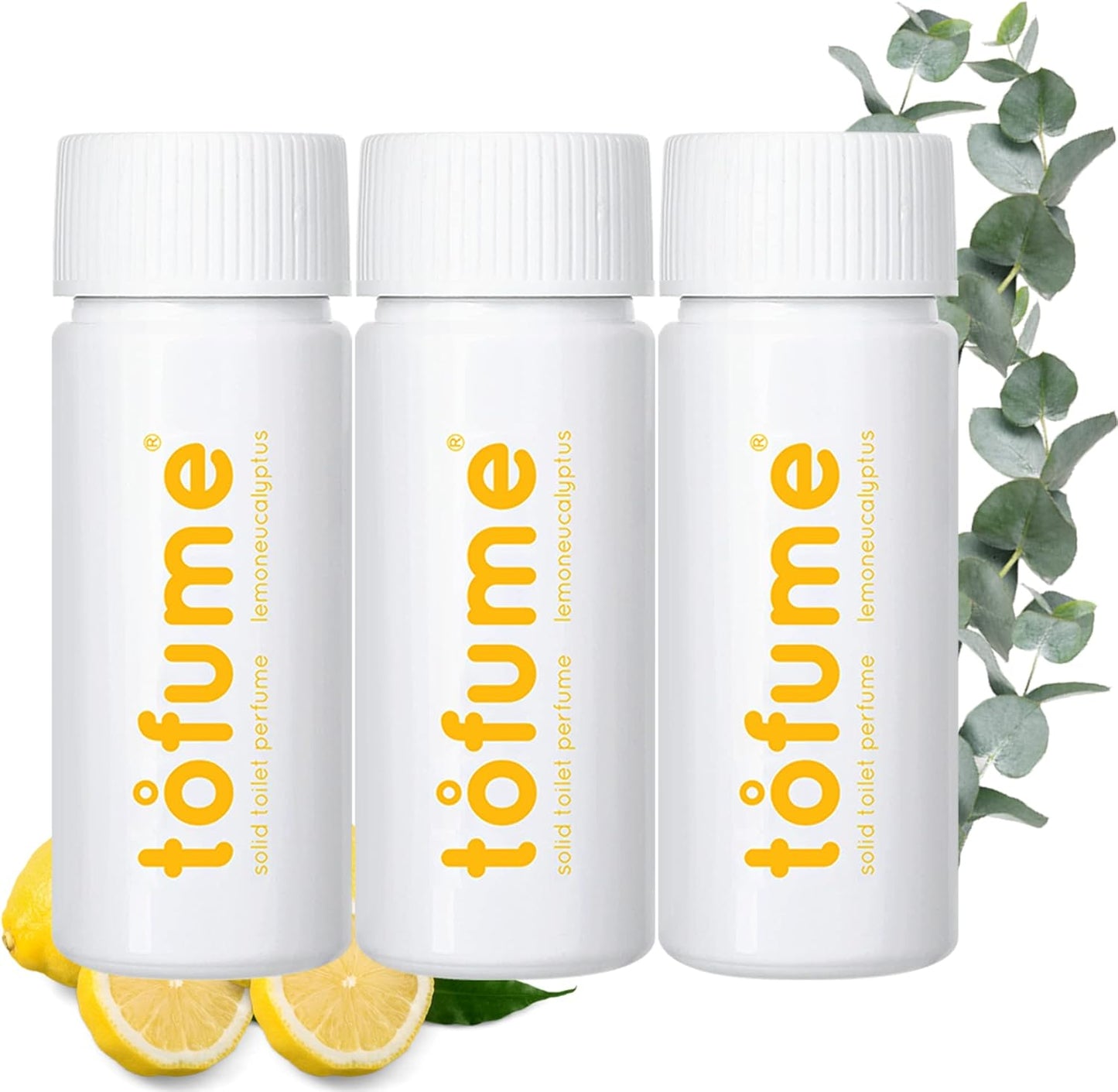 Effervescent Bathroom Air Freshener - Lemon Eucalyptus - Toilet Deodorizer, Bathroom Odor Eliminator, Toilet Freshener, Flushable Air Freshener Toilet Tablets, 3 Pack (90 Tablets)