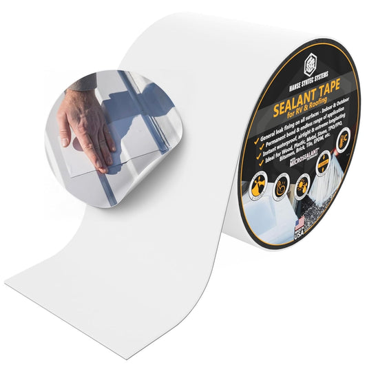 HSS RV Sealant Tape with MicroSealant - Waterproof Commercial Roofing Tape for Roof and RV Repair