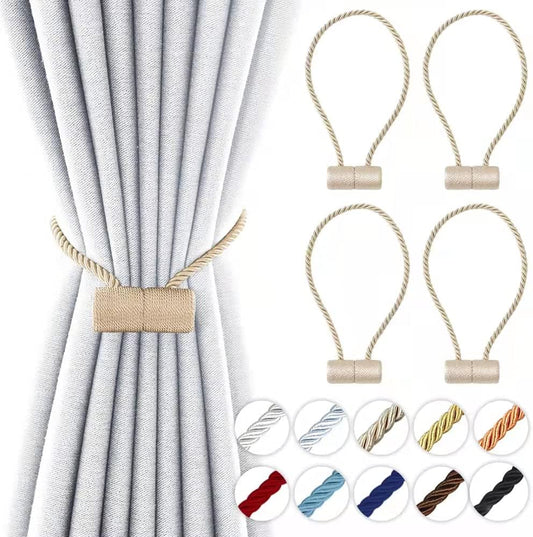 18 Inch Strong Magnetic Curtain Tiebacks, Curtain Holdbacks Modern Upgrade Strong 2021 New Twisted