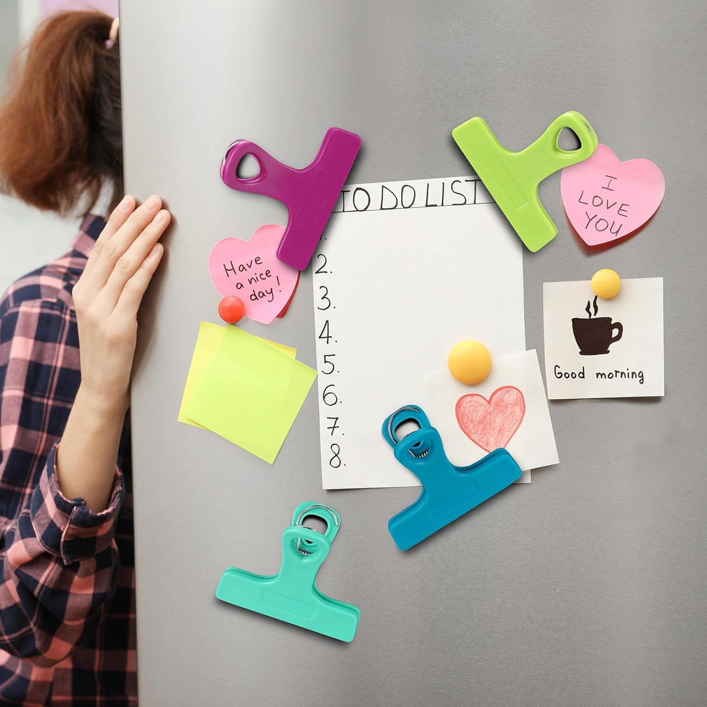 TACGEA Chip Clips, Magnetic Bag Clips with Air Tight Seal for Food Storage, 8-Piece