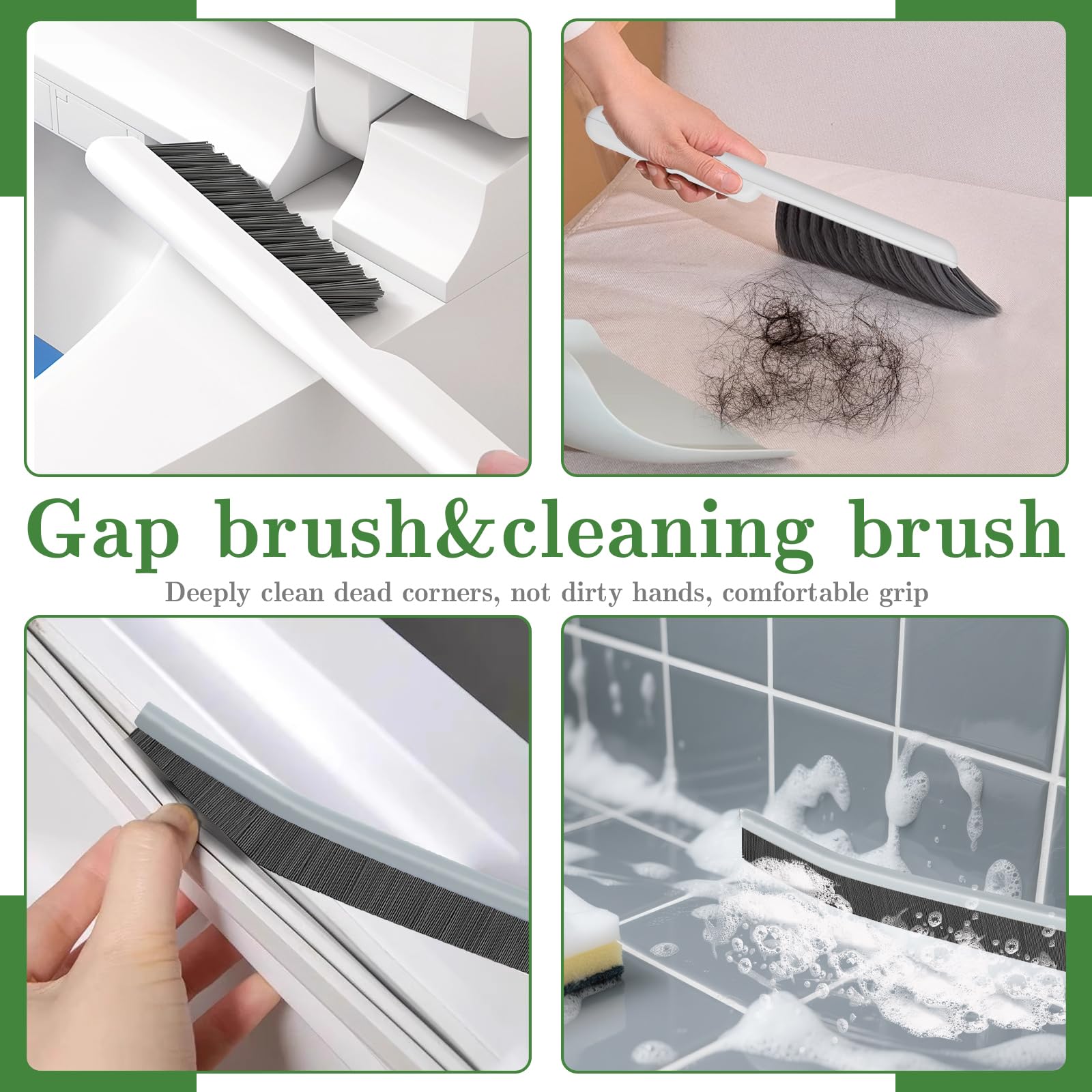 15pcs Crevice Cleaning Brush, Hard Bristle Scrub Brushes Tools, Multifunctional Grout Brush for